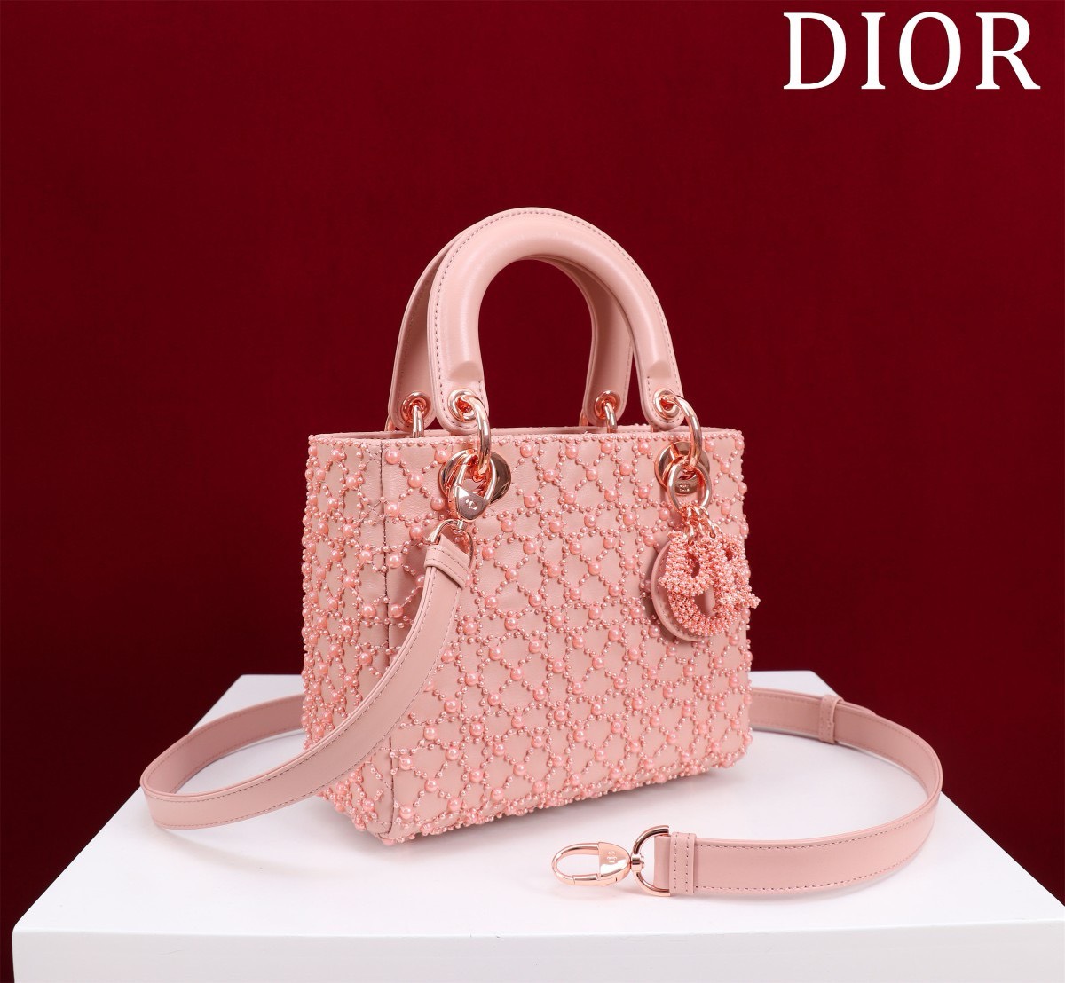 Bagsaaa D10r Lady Mini Pink Pearl 20cm
