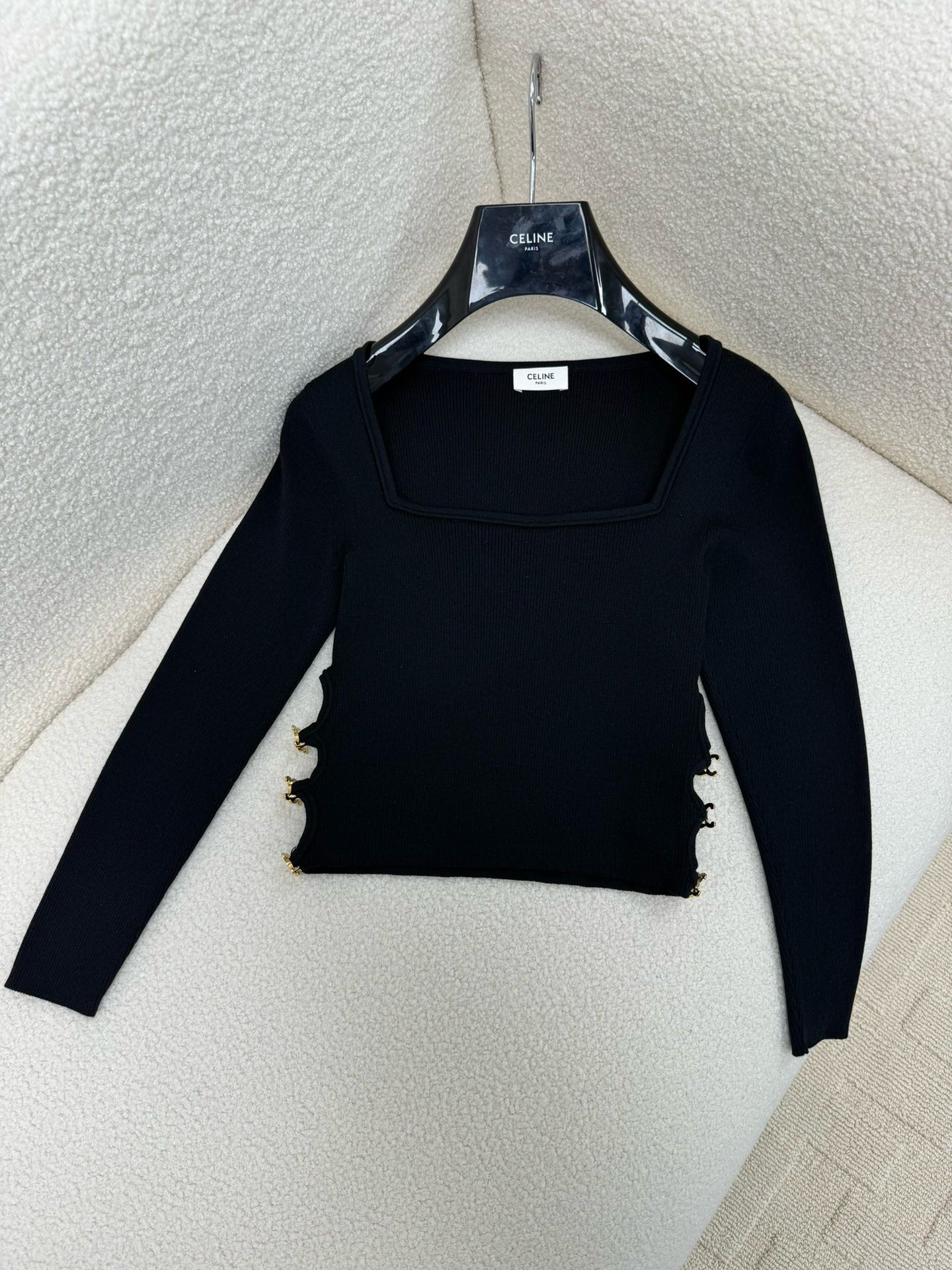 Bagsaaa Ce1i*e Black Long Sleeve Top