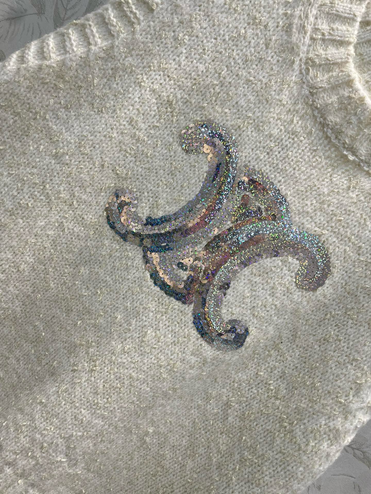 Bagsaaa Ce1i*e Triomphe Logo Sleeveless Sweater