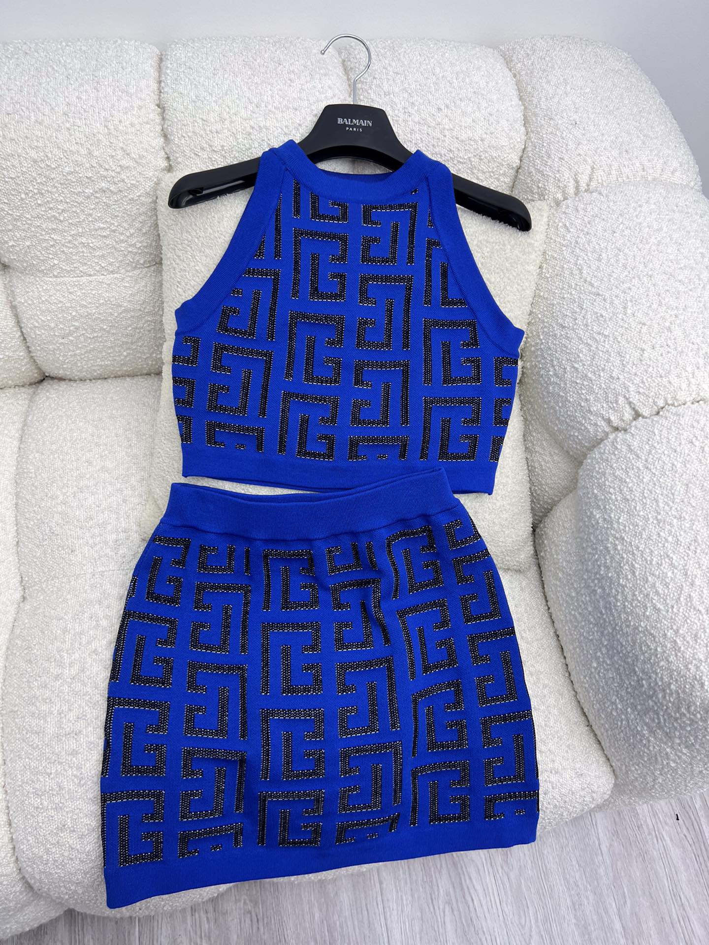 Bagsaa Balmain Pharaon Monogram Knit Set