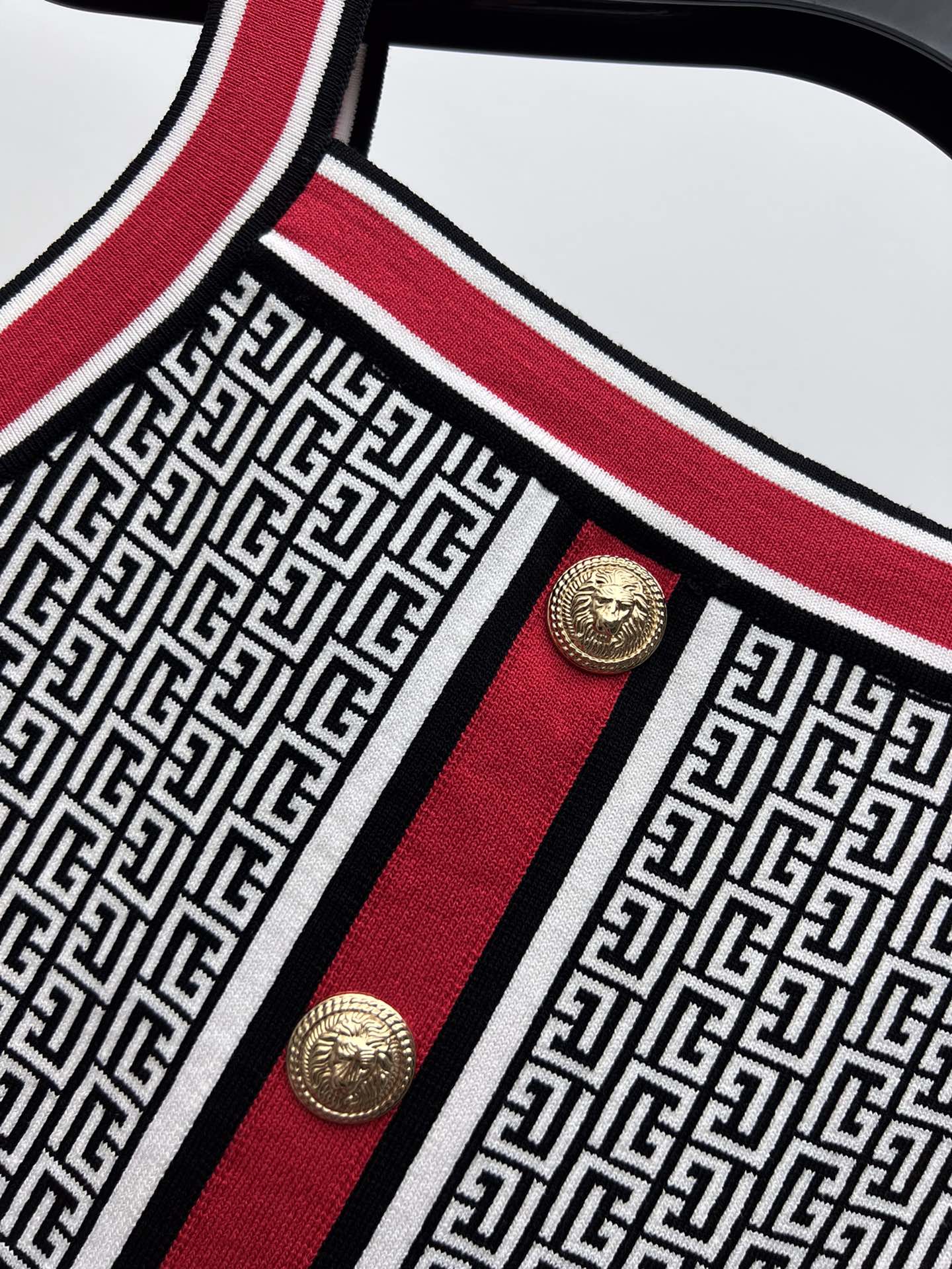 BAGSAAA BALMAIN SLEEVELESS KNIT MINI DRESS IN MULTICOLOR