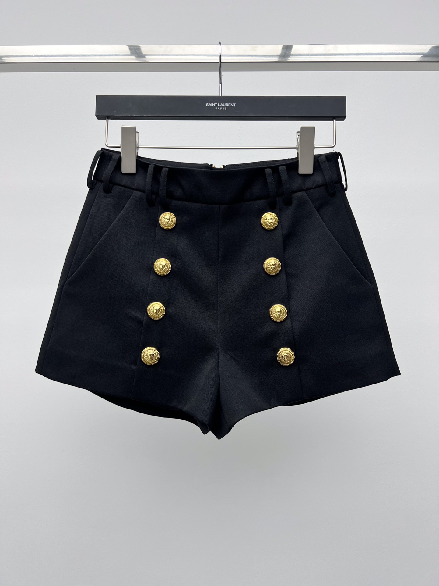 Bagsaaa Balmain Collarless Side To Side Crepe Spencer Jacket and Short