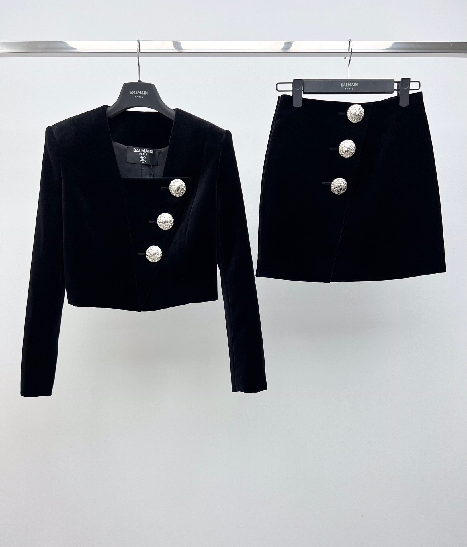 Bagsaaa Balmain Black Velvet Set