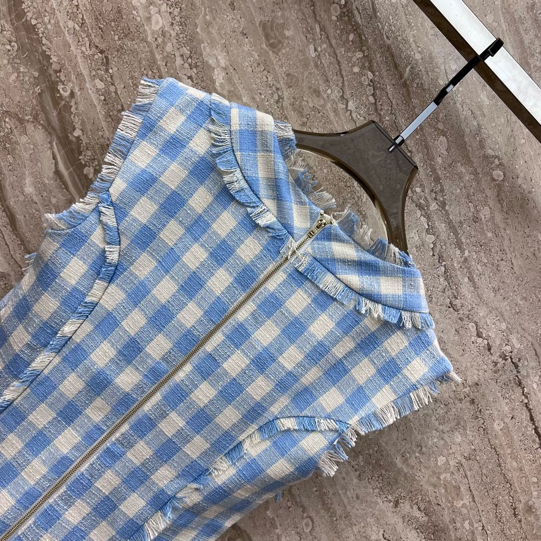 Bagsaaa Balmain Gingham tweed dress