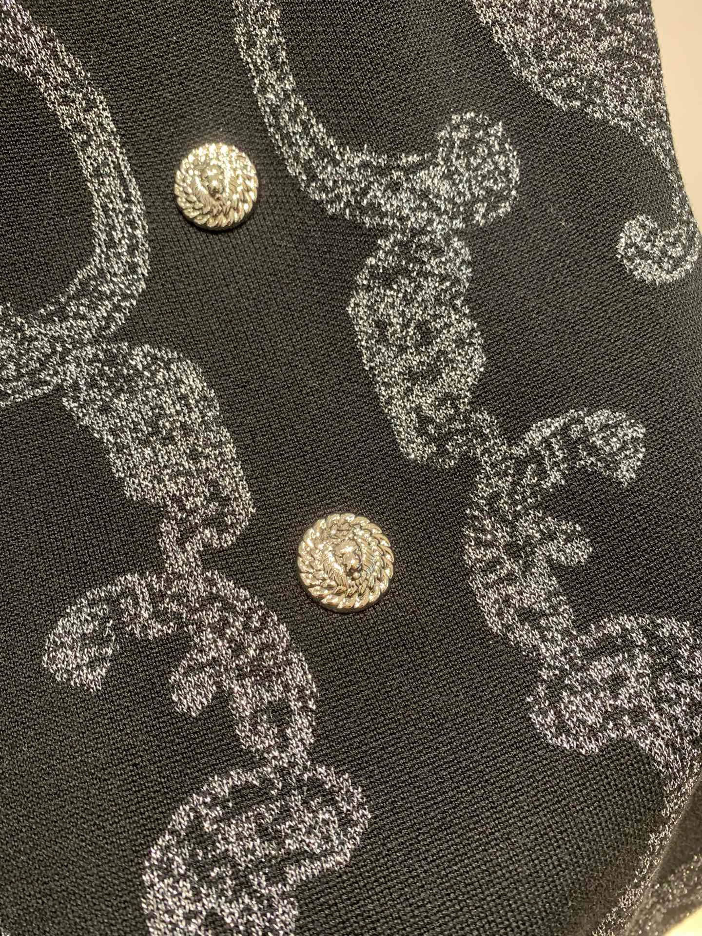 Bagsaaa Balmain Paisley knit sleeveless dress
