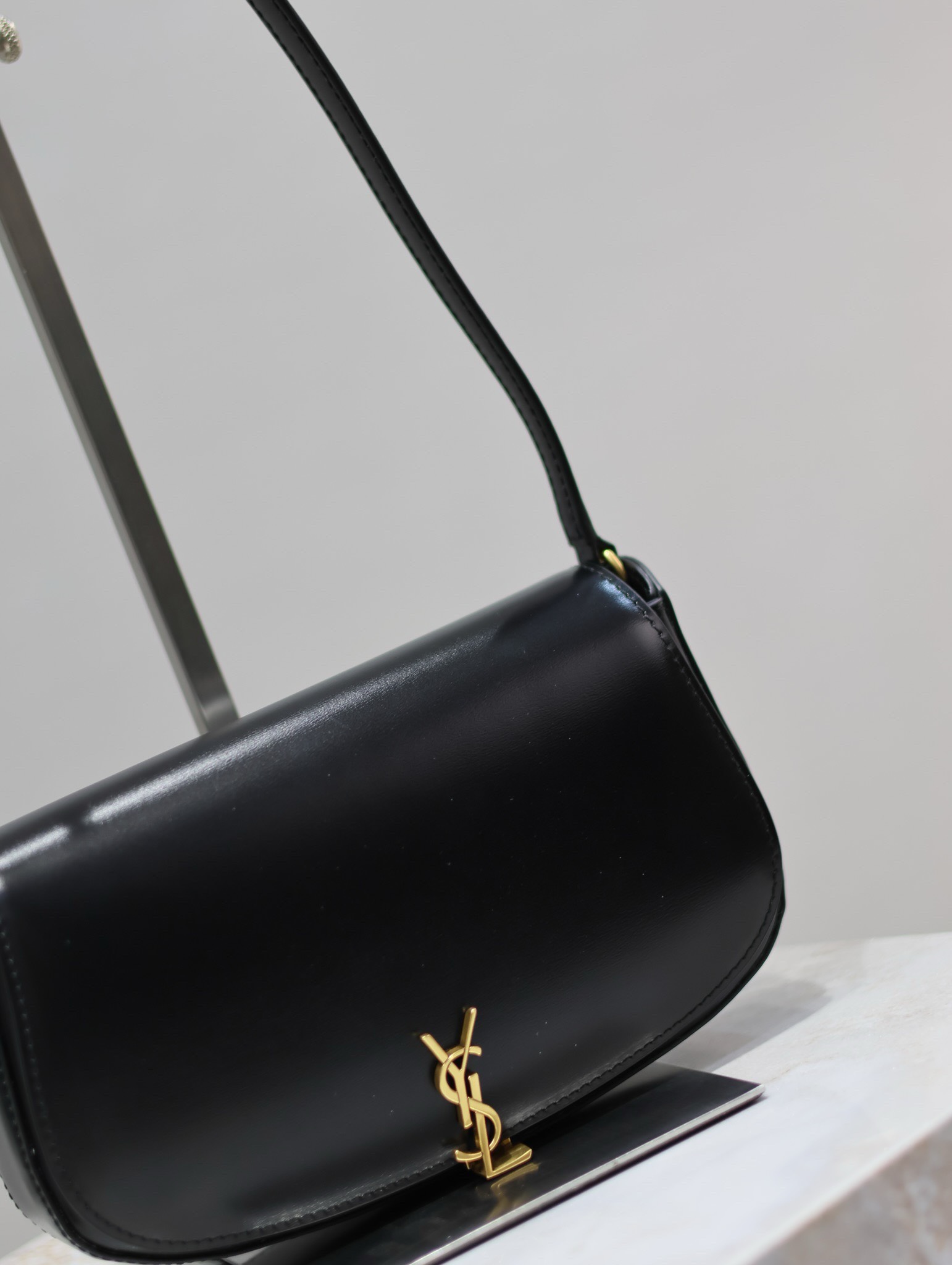 Bagsaaa Y51 Mini Voltaire In Box Sa1nt Lau*nt 779642 Black - 21 X 11 X 4.5 CM