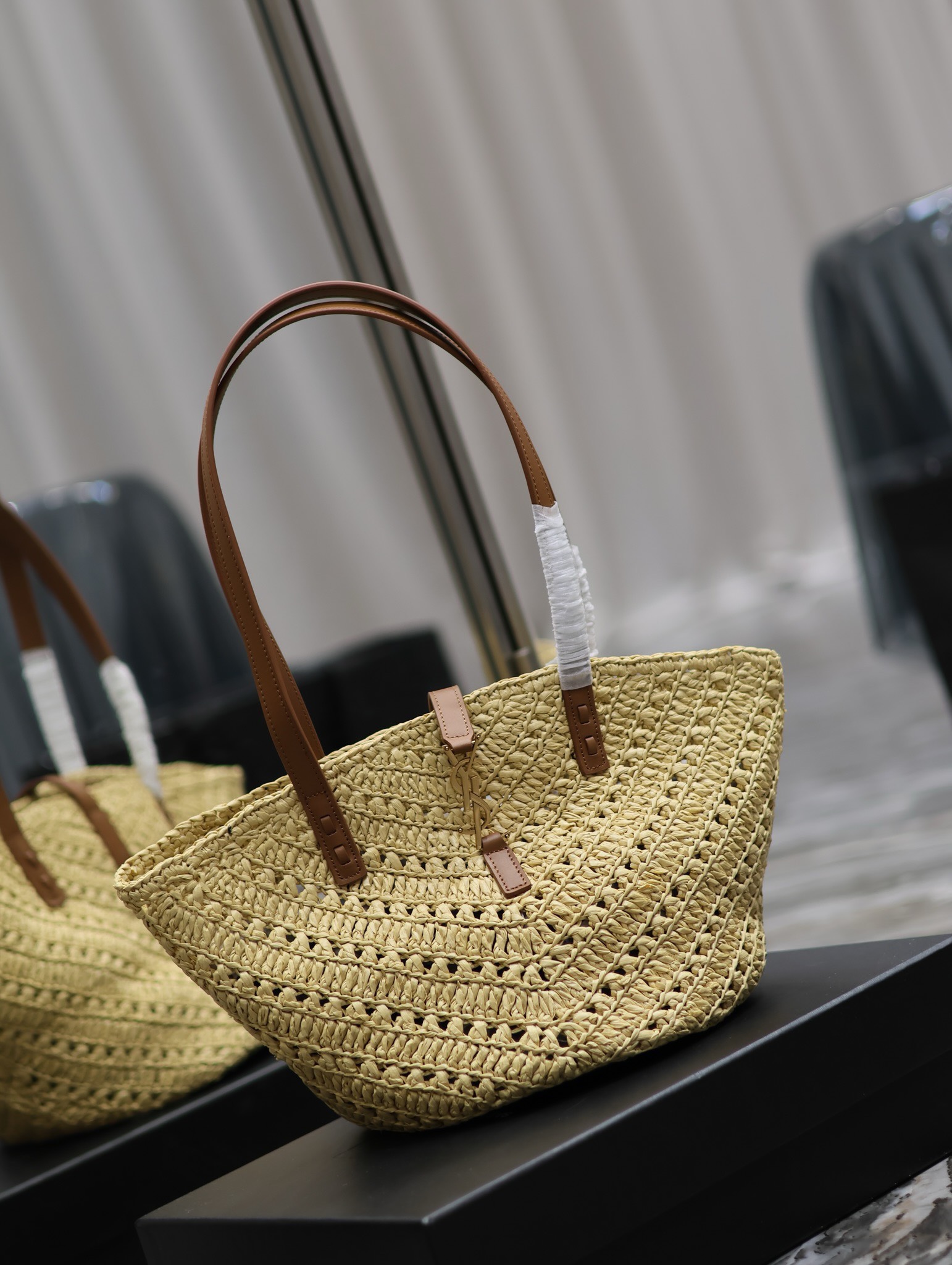 Bagsaaa Y51 Panier Beige Tote - 39x20x21cm