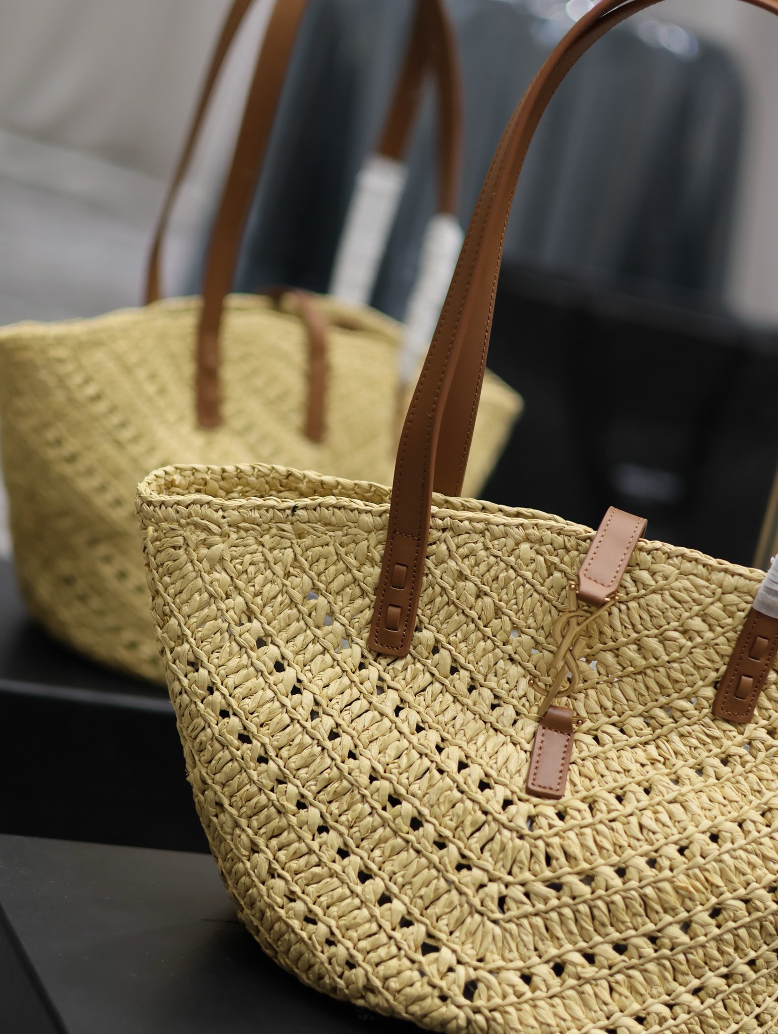 Bagsaaa Y51 Panier Beige Tote - 39x20x21cm