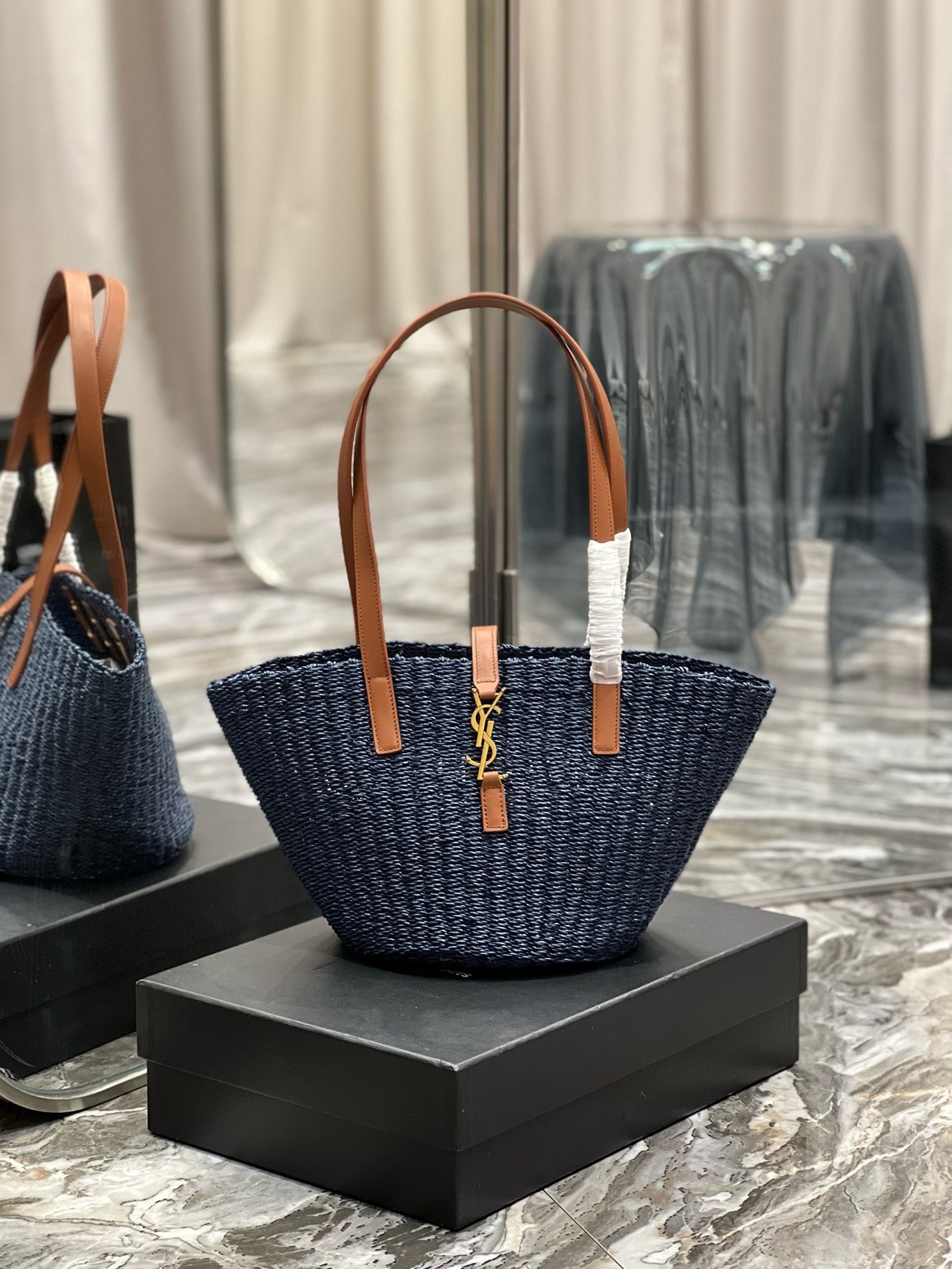 Bagsaaa Y51 Panier Blue Tote - 42x20x22cm