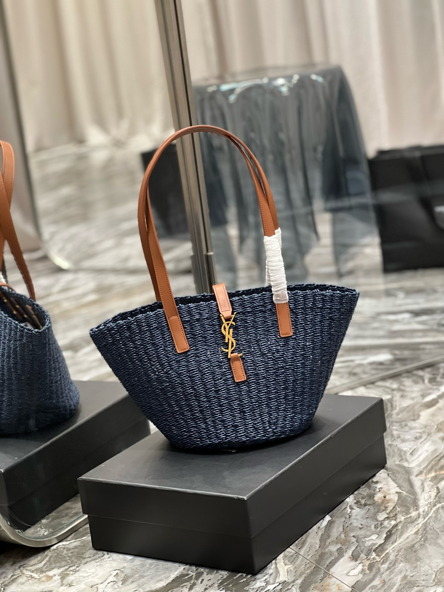 Bagsaaa Y51 Panier Blue Tote - 42x20x22cm