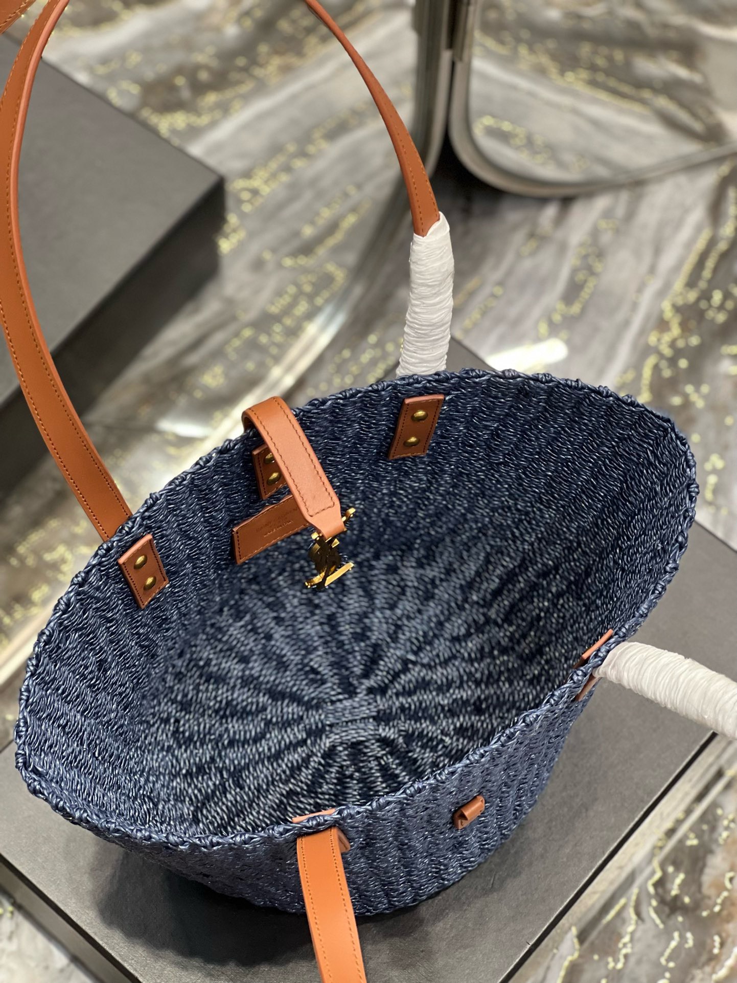 Bagsaaa Y51 Panier Blue Tote - 42x20x22cm