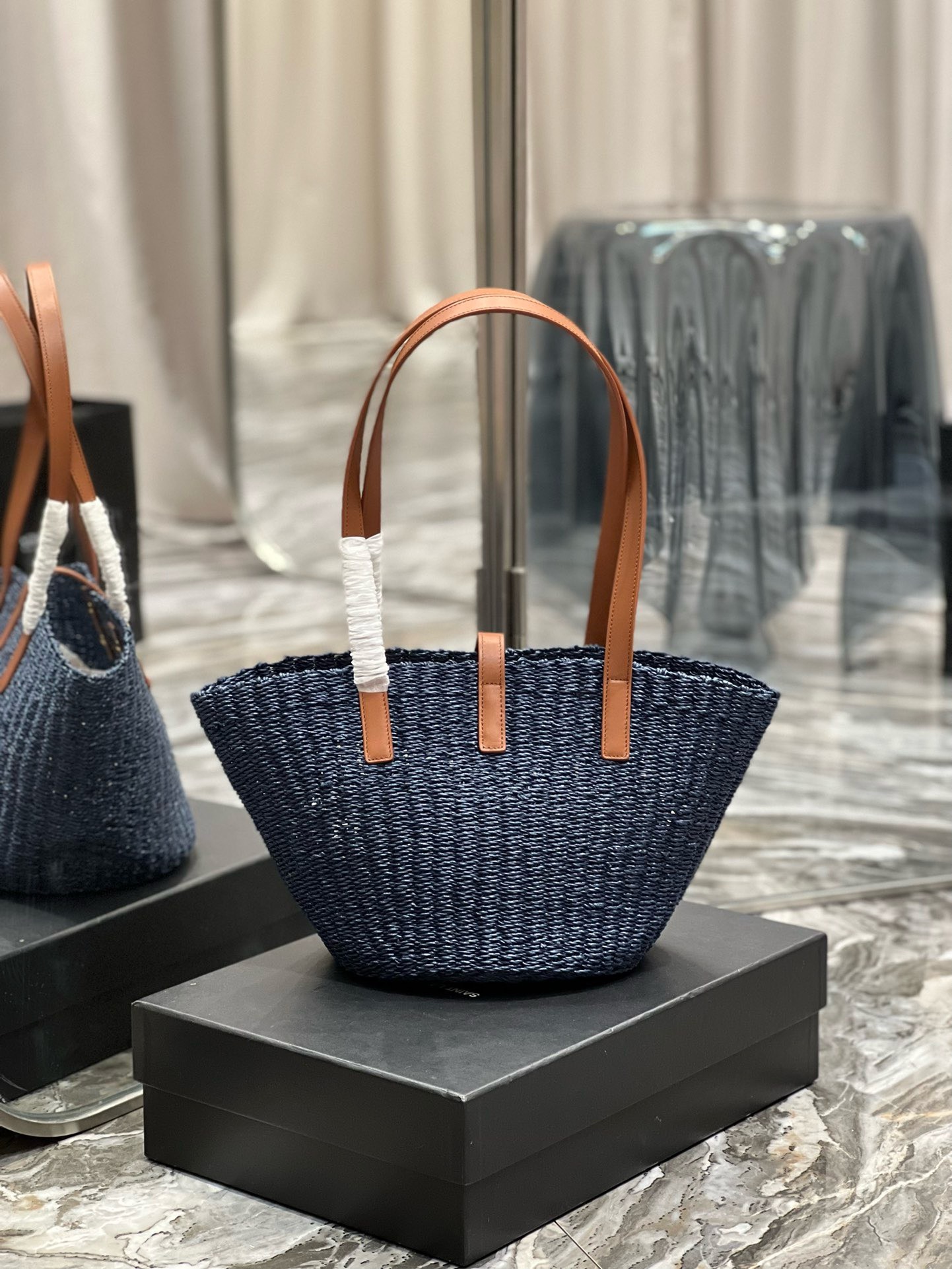 Bagsaaa Y51 Panier Blue Tote - 42x20x22cm