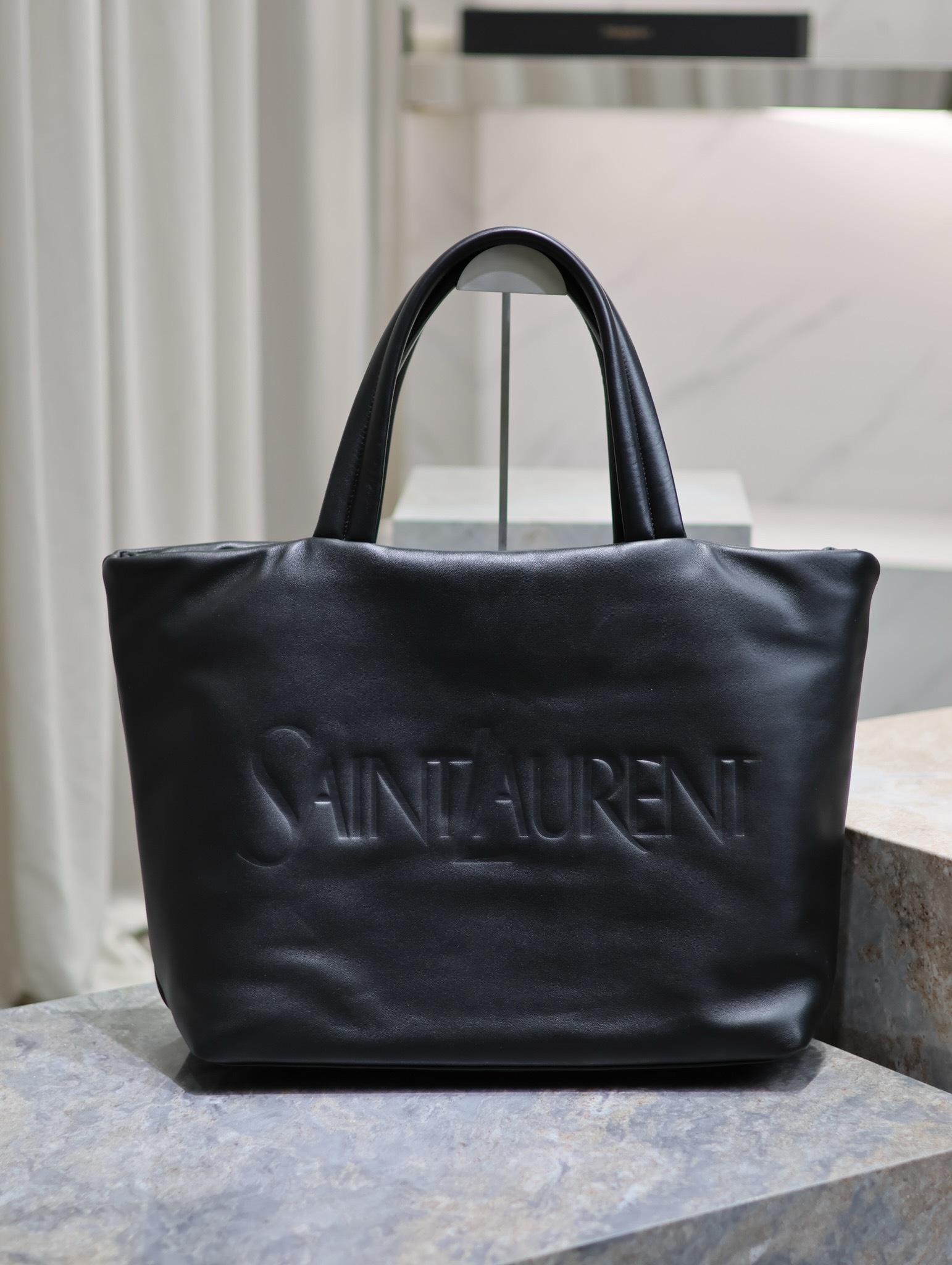 Bagsaaa Y51 Logo Debossed Large Tote Bag - 41x50x43x17cm