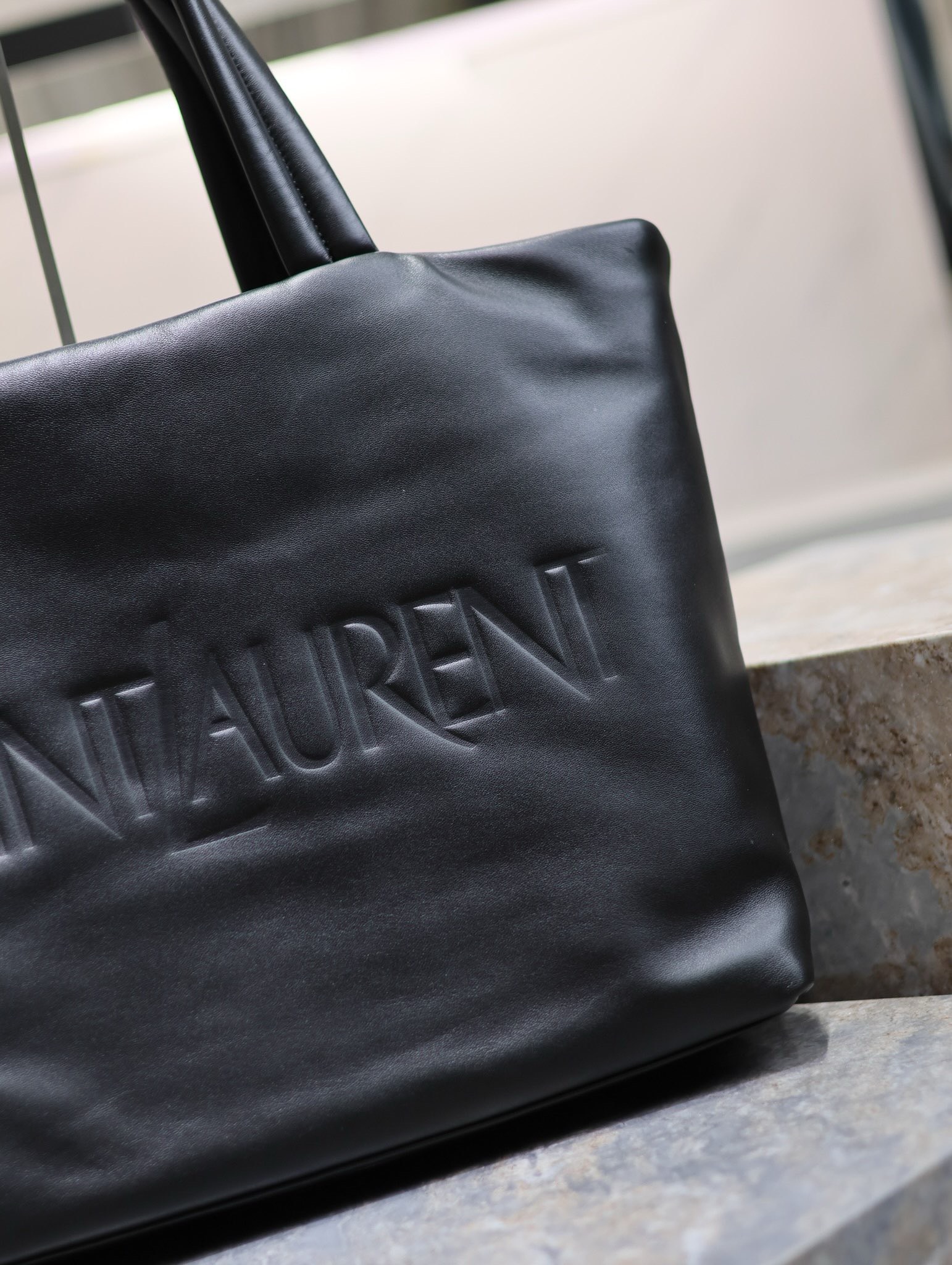 Bagsaaa Y51 Logo Debossed Large Tote Bag - 41x50x43x17cm
