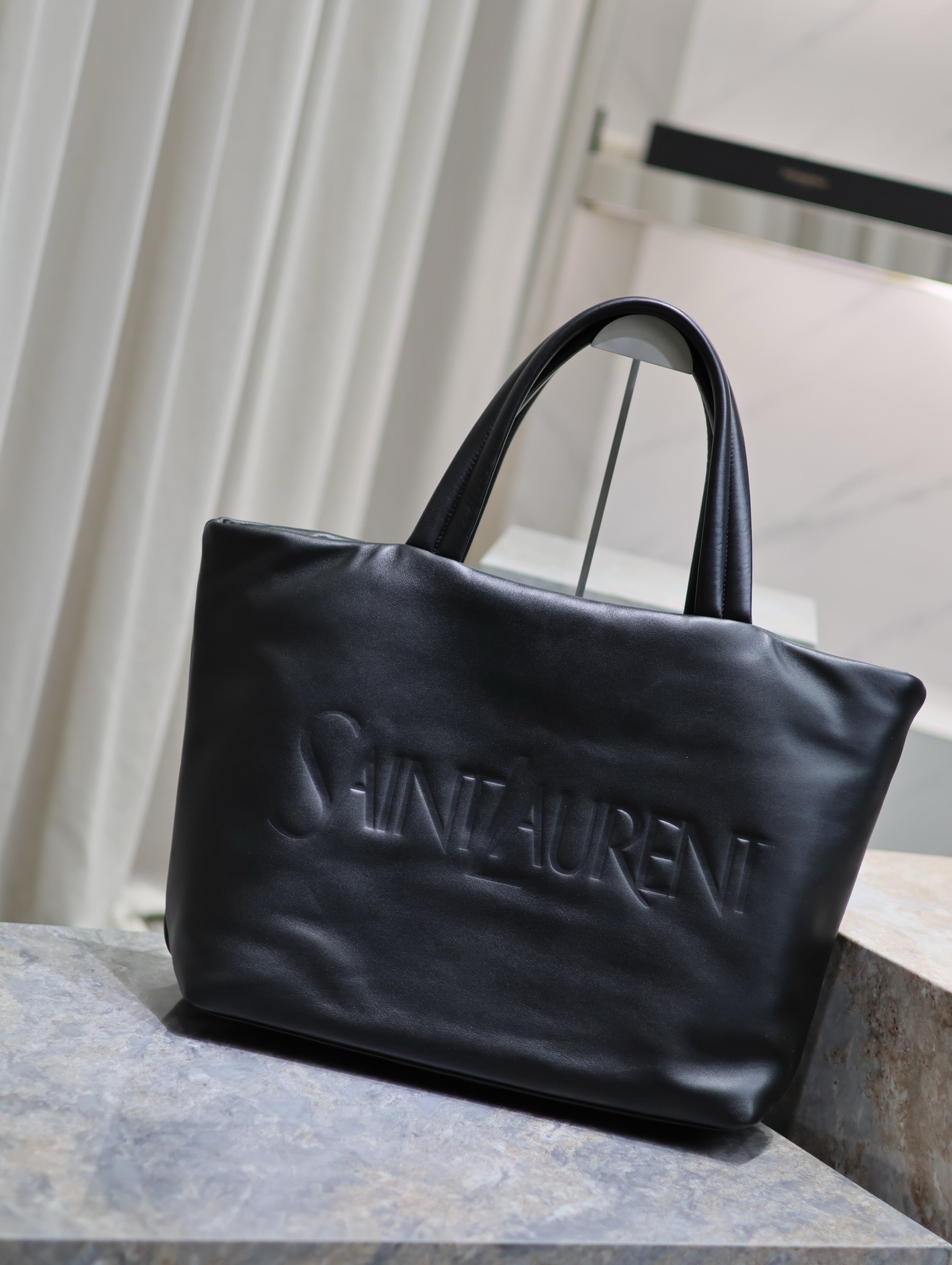 Bagsaaa Y51 Logo Debossed Large Tote Bag - 41x50x43x17cm