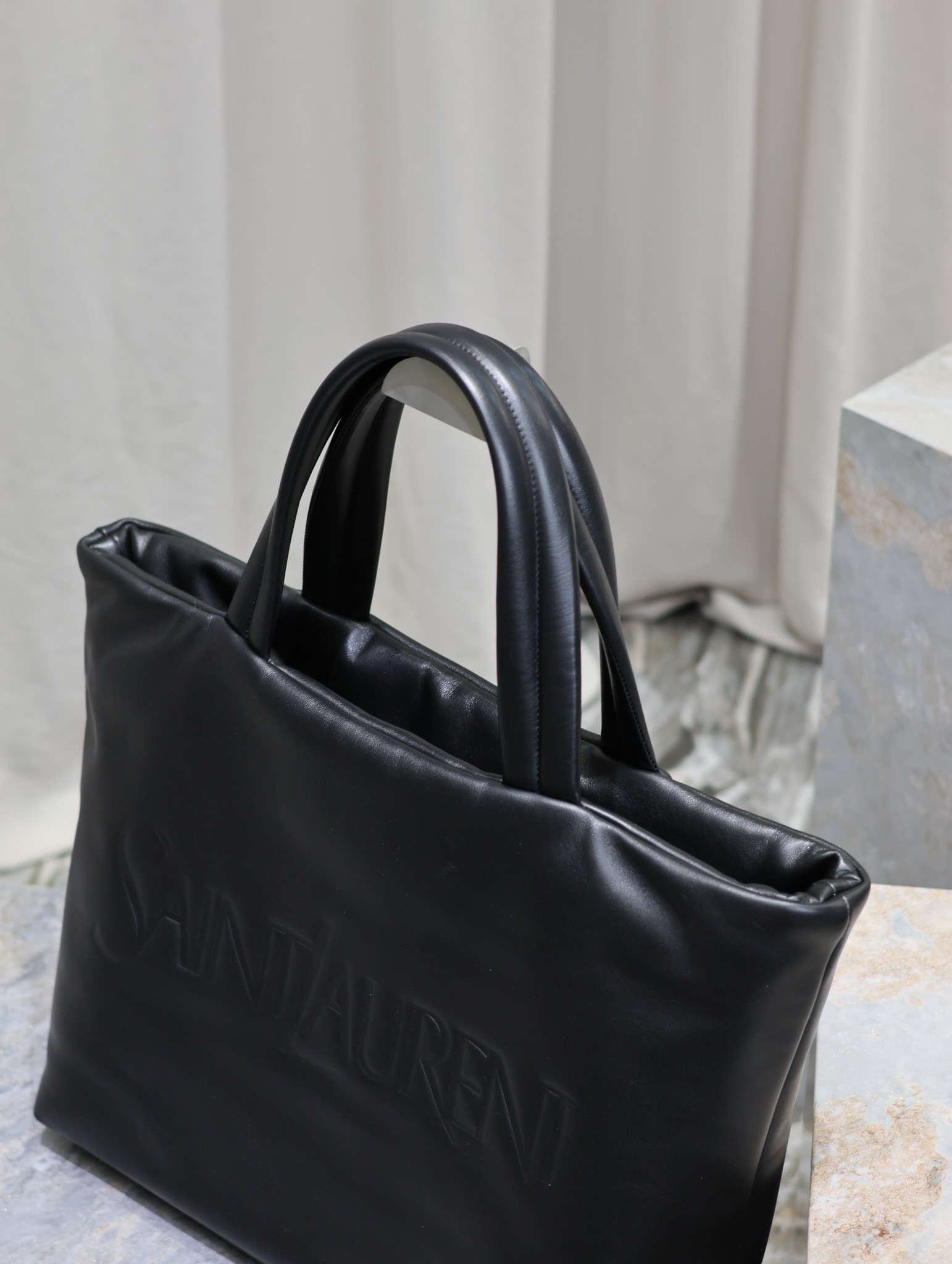 Bagsaaa Y51 Logo Debossed Large Tote Bag - 41x50x43x17cm