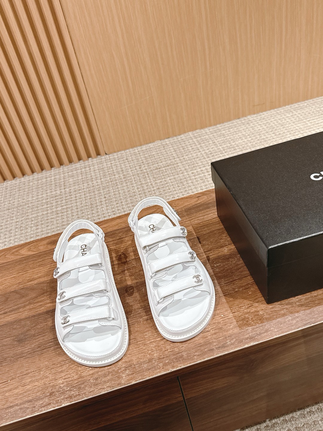 Bagsaaa Ch**el Dad Sandals In White 02