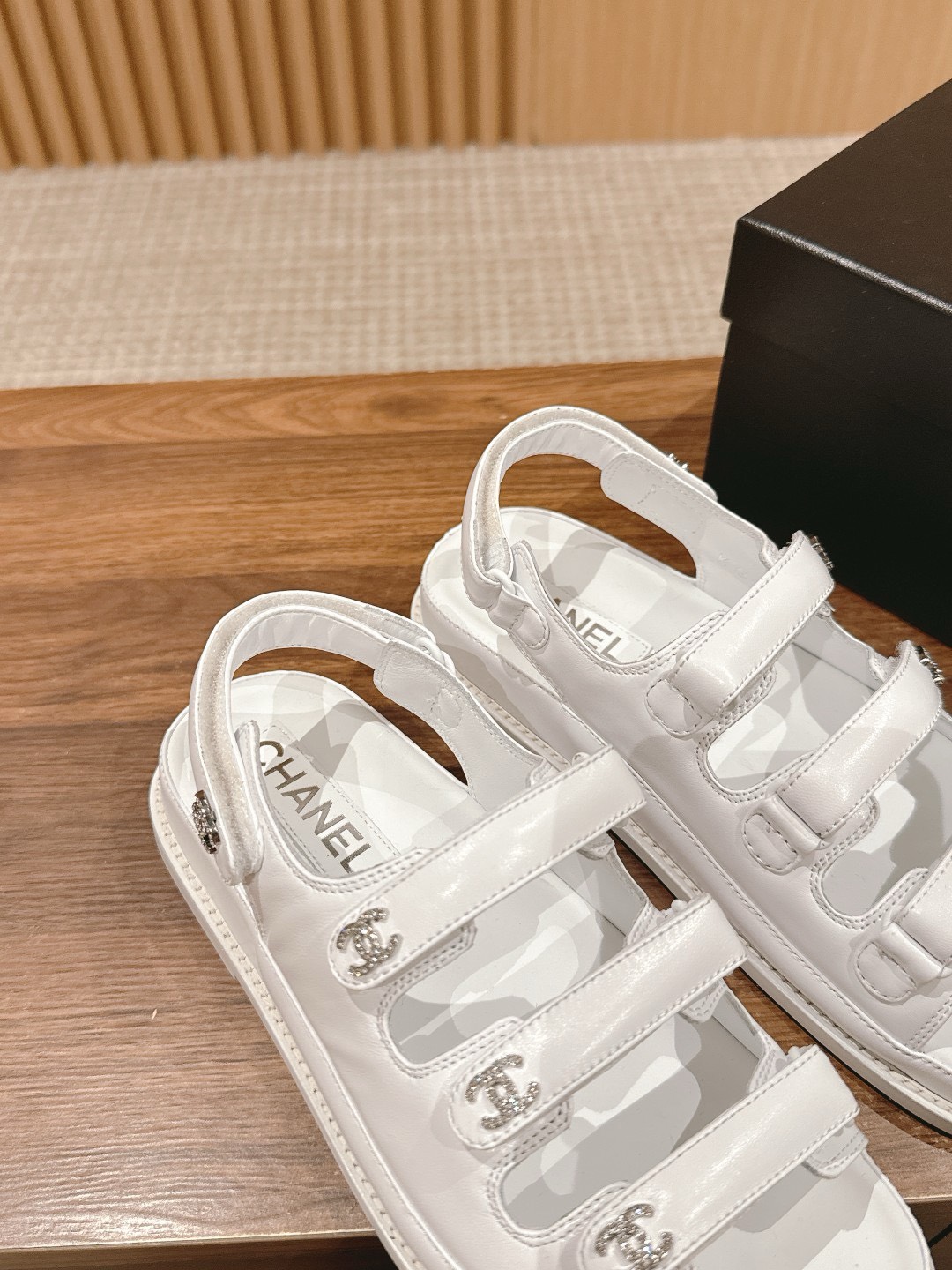 Bagsaaa Ch**el Dad Sandals In White 02