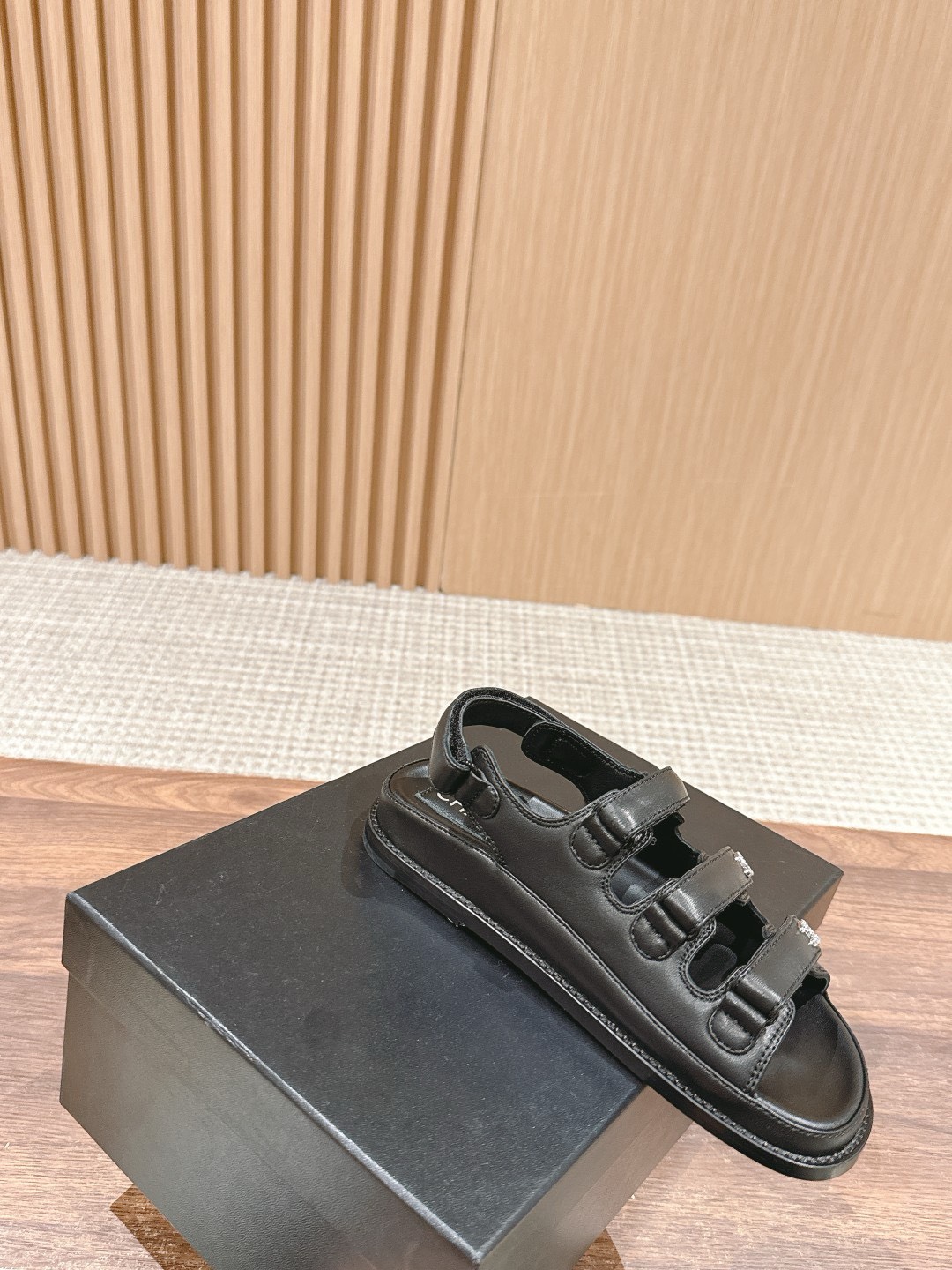 Bagsaaa Ch**el Dad Sandals In Black 02