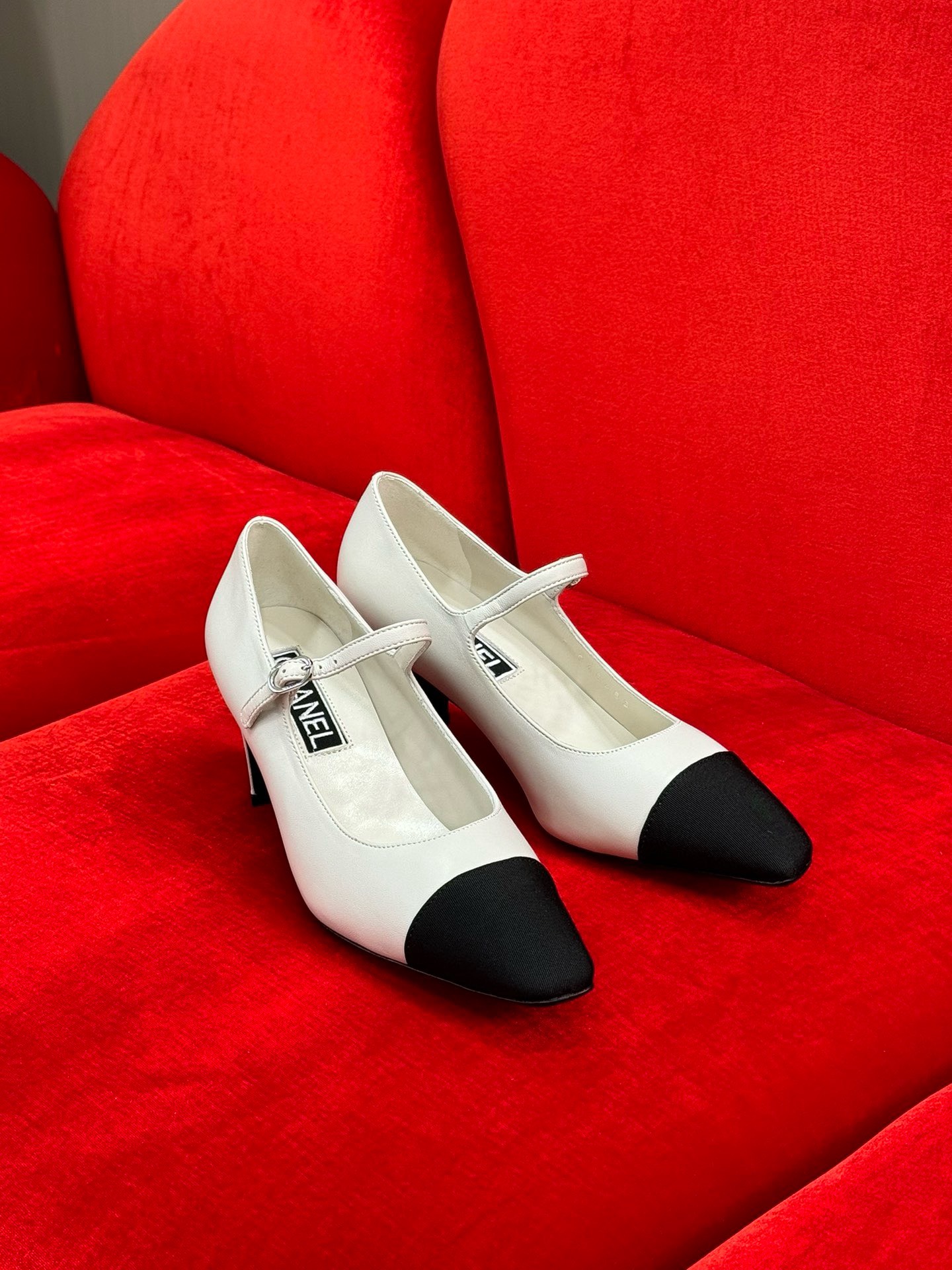 Bagsaaa Ch**el Mary Jane Heels White