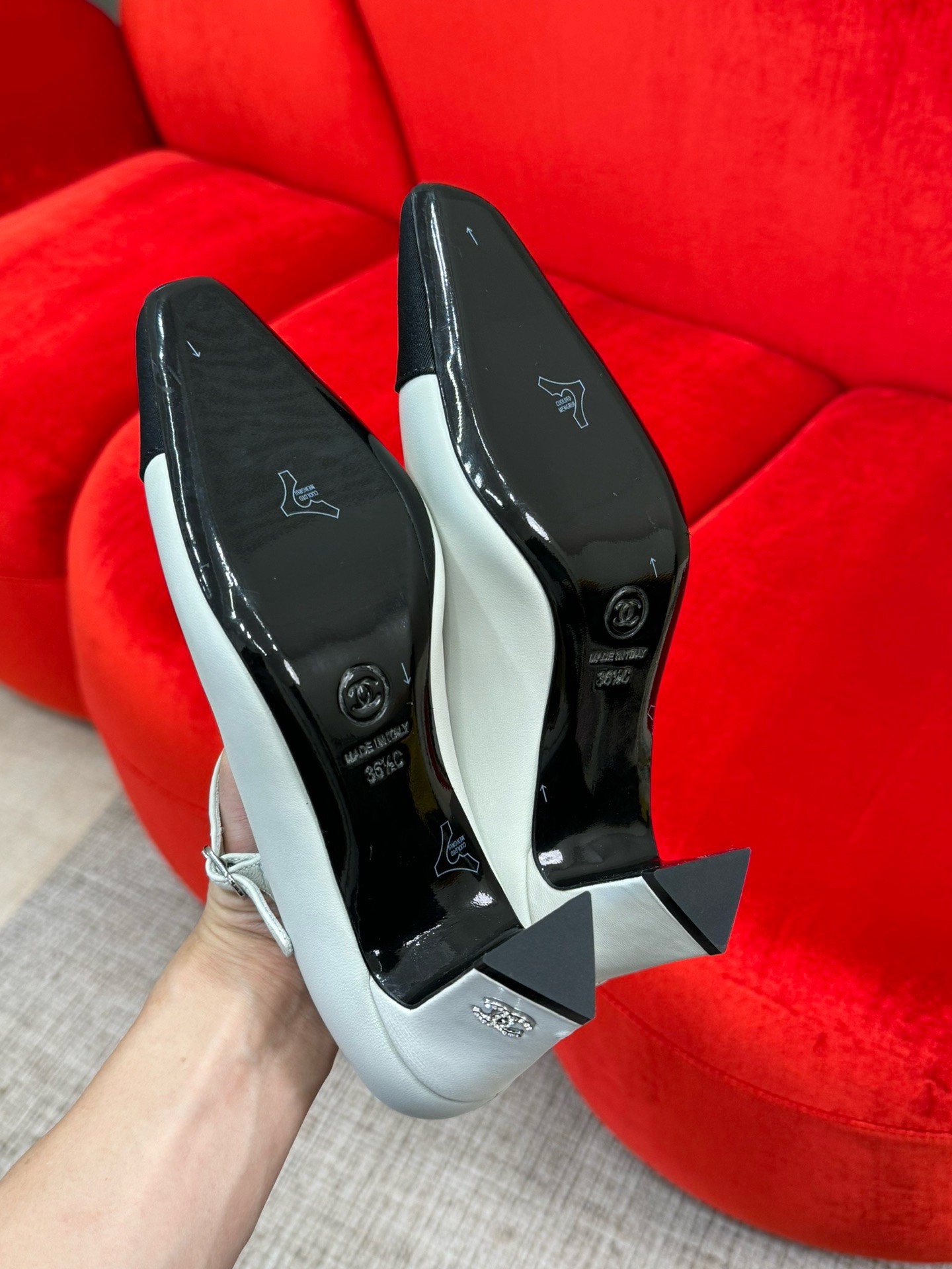 Bagsaaa Ch**el Mary Jane Heels White