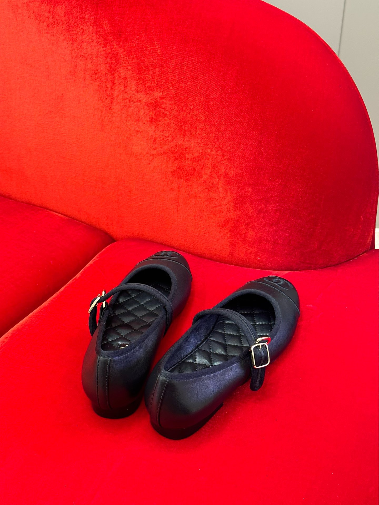 Bagsaaa Ch**el Mary Janes Black Lambskin