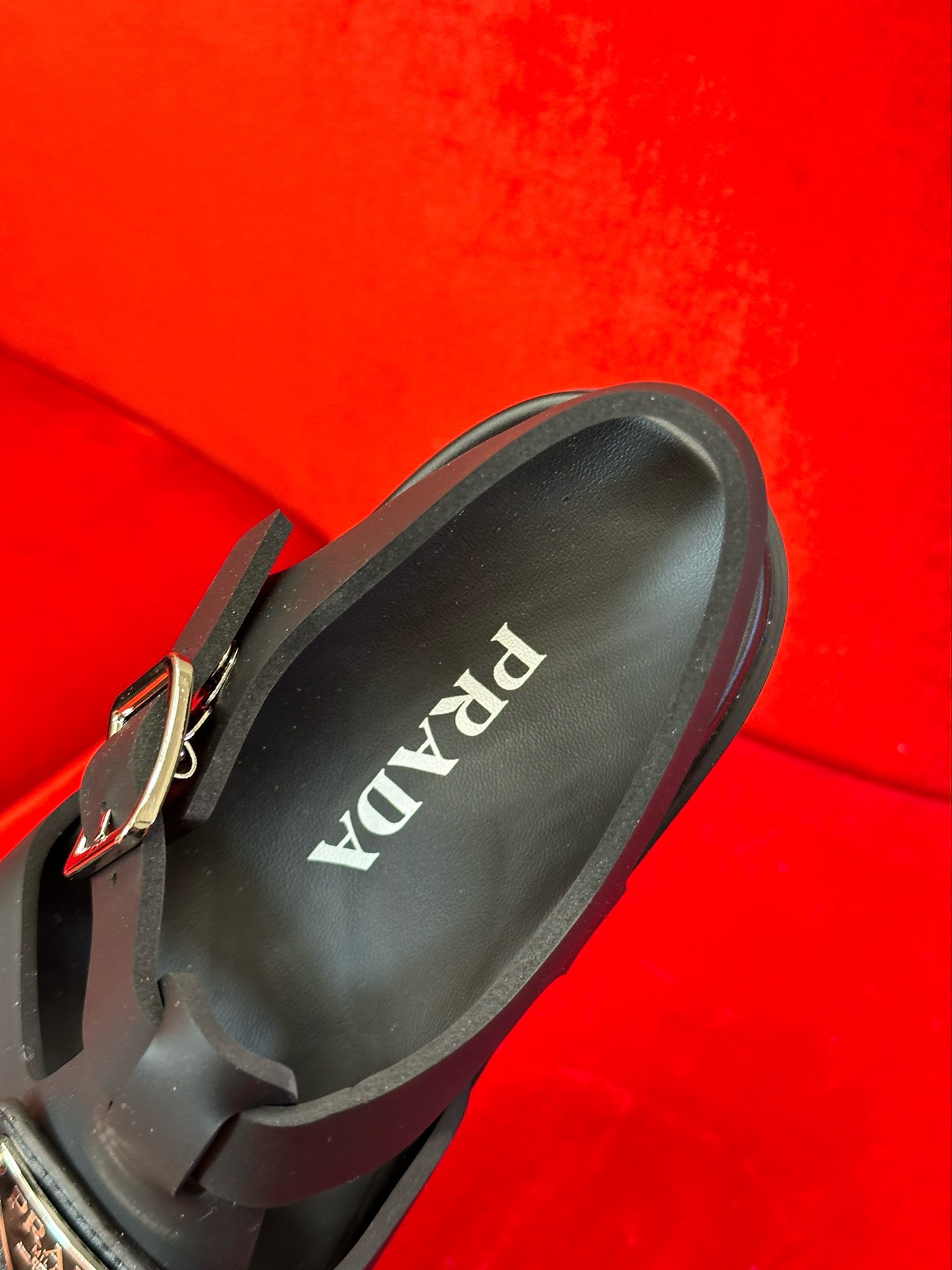 Bagsaaa Pra*a Foam Rubber Sandals In Black