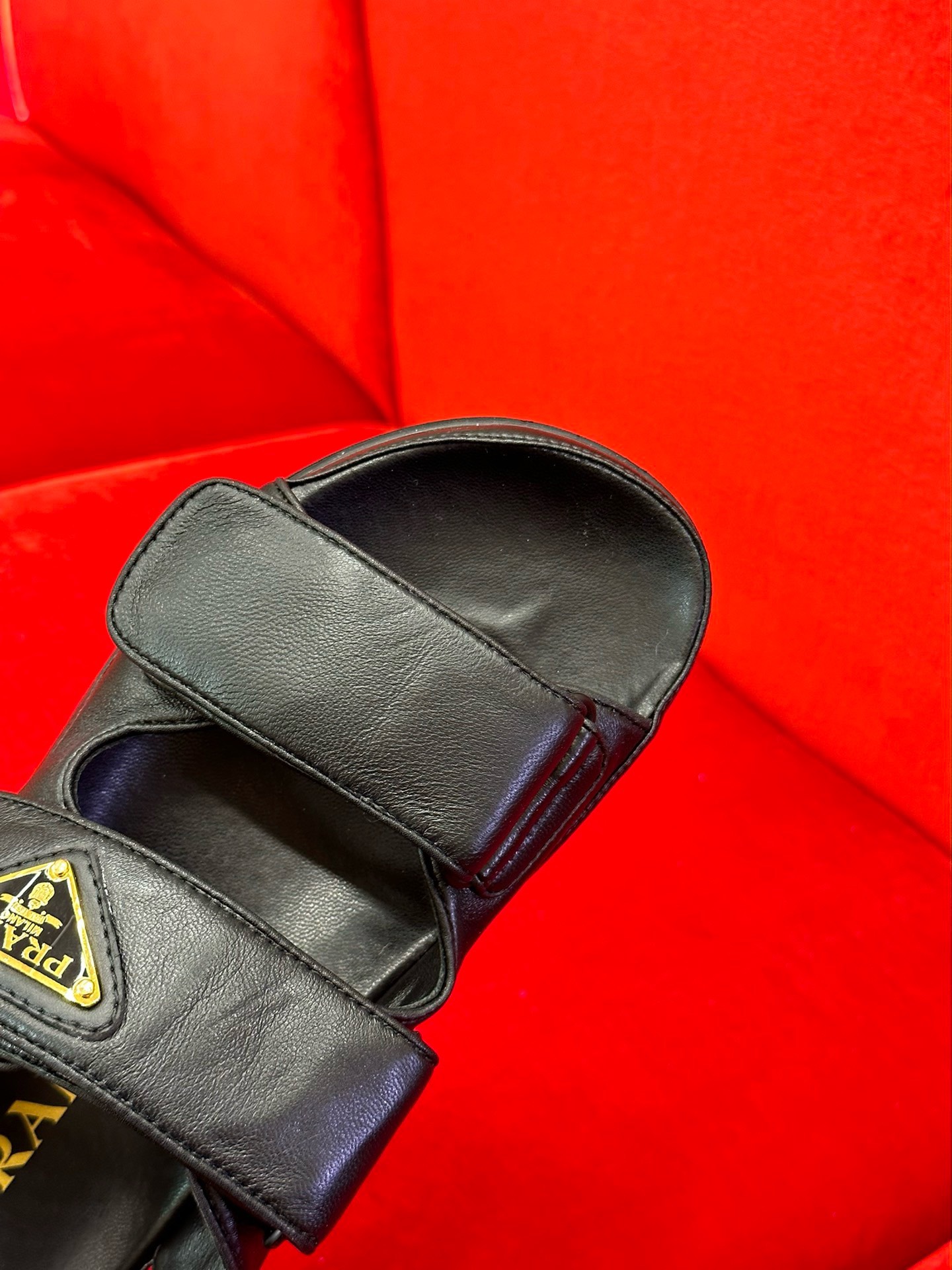 Bagsaaa Pra*a Black Thunder Chunky Sandals