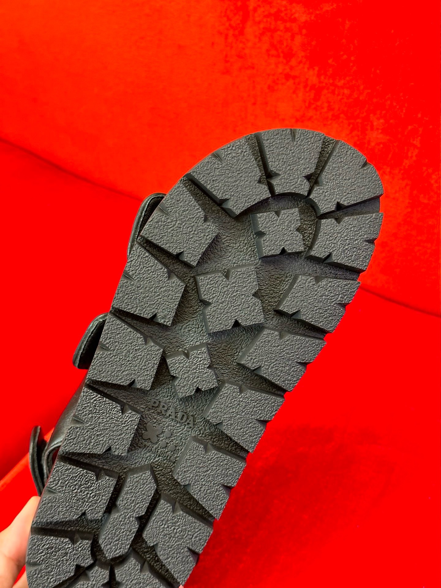 Bagsaaa Pra*a Black Thunder Chunky Sandals