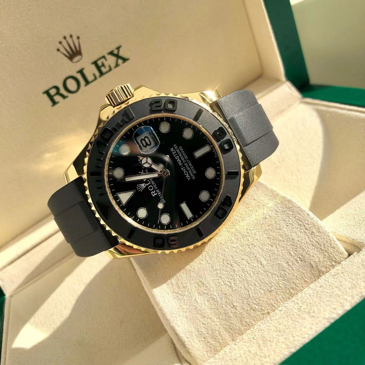 Bagssaaa R01ex YACHT-MASTER BLACK DIA 42MM Gold