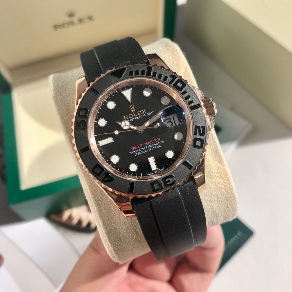 Bagssaaa R01ex YACHT-MASTER BLACK DIAL 42MM Rose Gold
