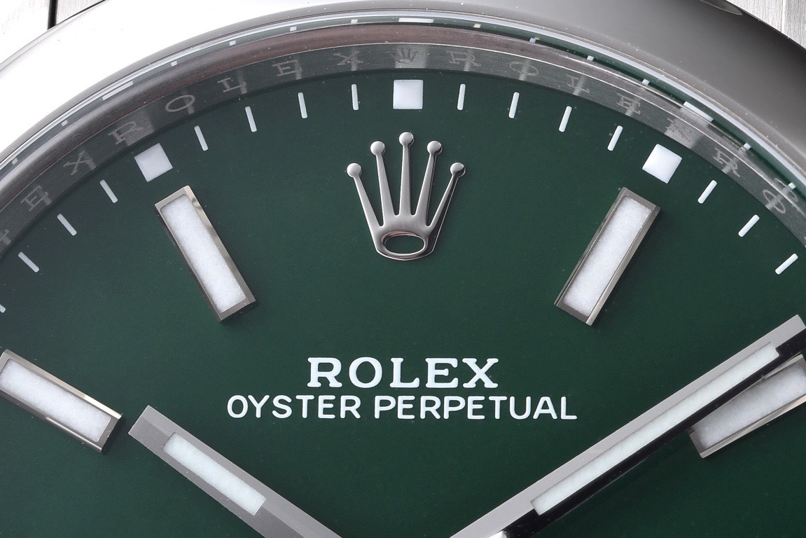 Bagsaaa R01ex OYSTER PERPETUAL Silver and green dial 40mm