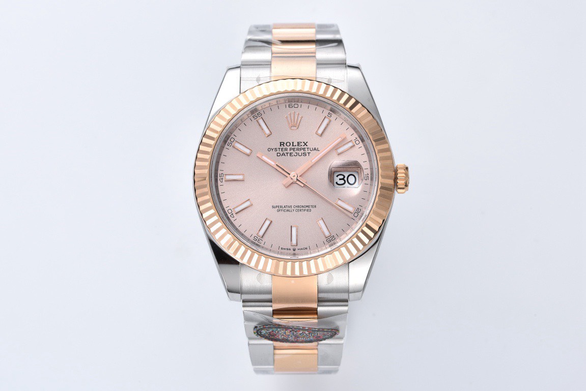 Bagsaaa R01ex Datejust 41 41mm Rose Gold Oyster Fluted
