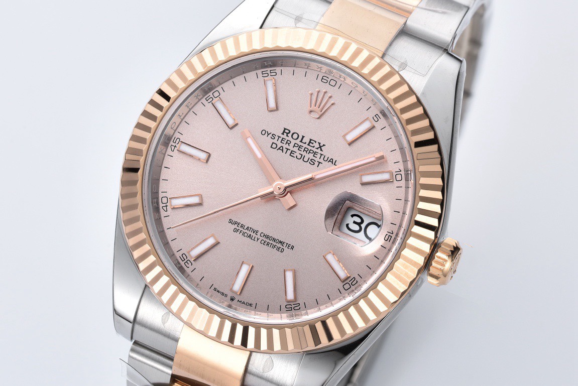Bagsaaa R01ex Datejust 41 41mm Rose Gold Oyster Fluted
