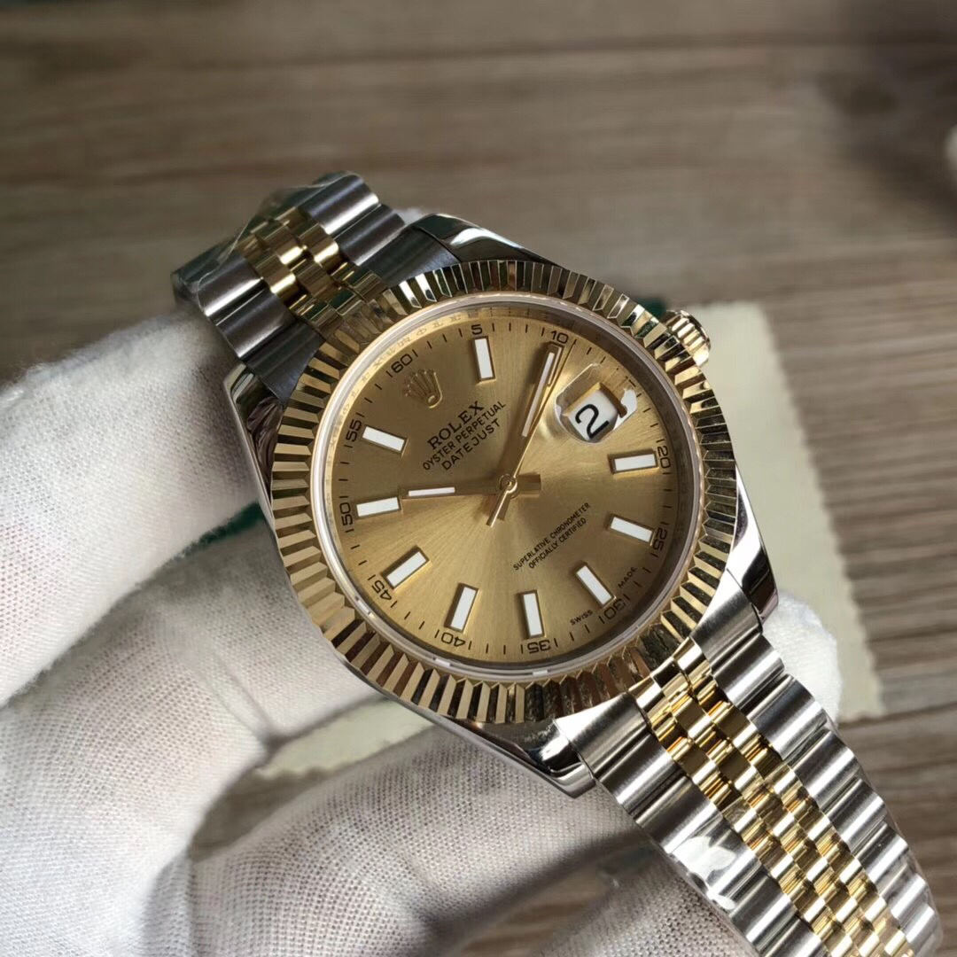 Bagsaaa R01ex Datejust 41MM Gold Bezel Watch