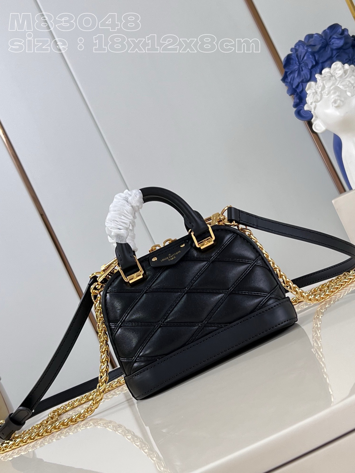 Bagsaaa L0vis Vvtt0n Nano Alma quilted Malletage pattern - 18 x 12 x 8 cm