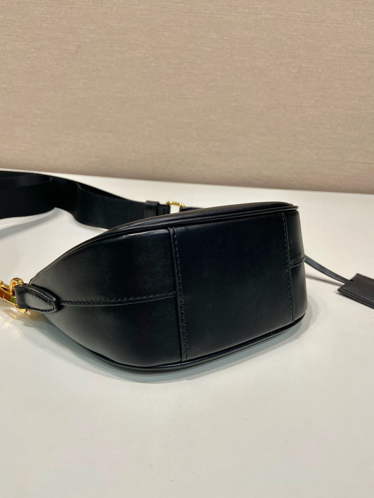 Bagsaaa Pra*a Leather mini shoulder bag Black - 18x15x8cm