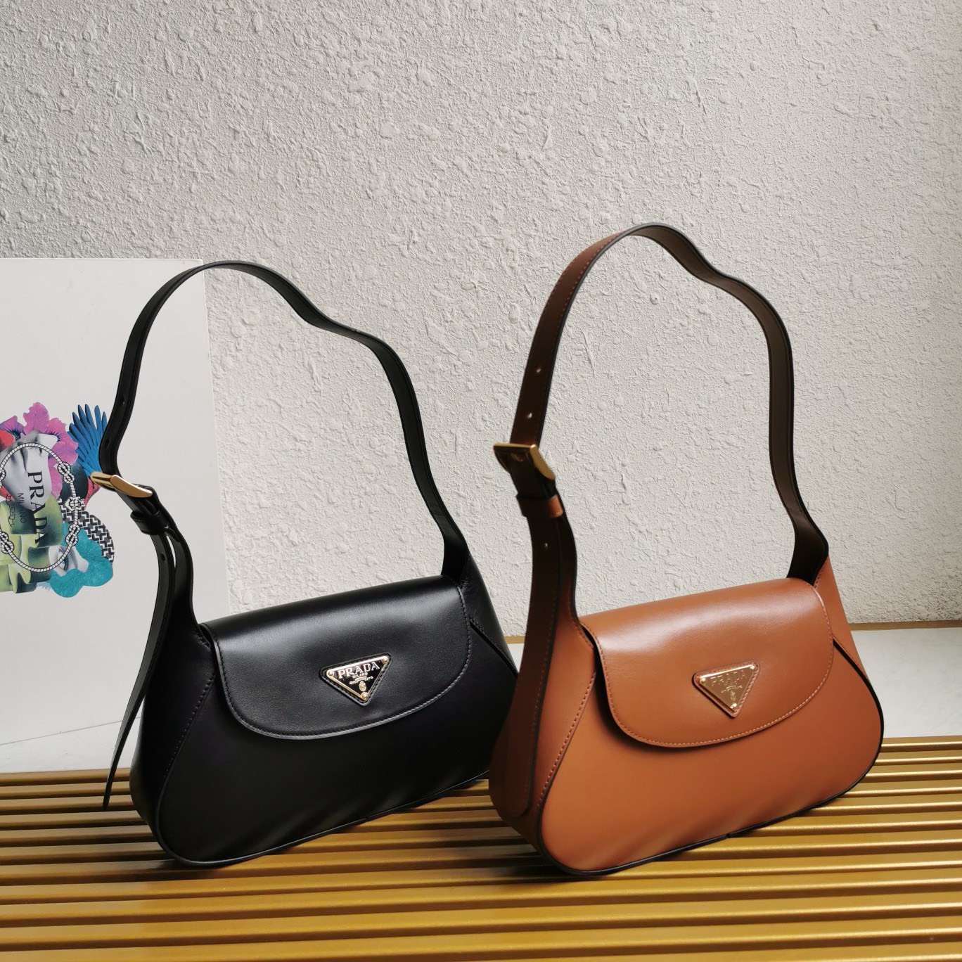 Bagsaaa Pra*a small leather shoulder bag - 25cm