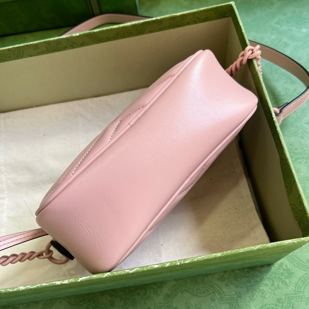 Bagsaaa Gvc*1 Marmont GG Shoulder Bag In Pink - 18x12x6cm