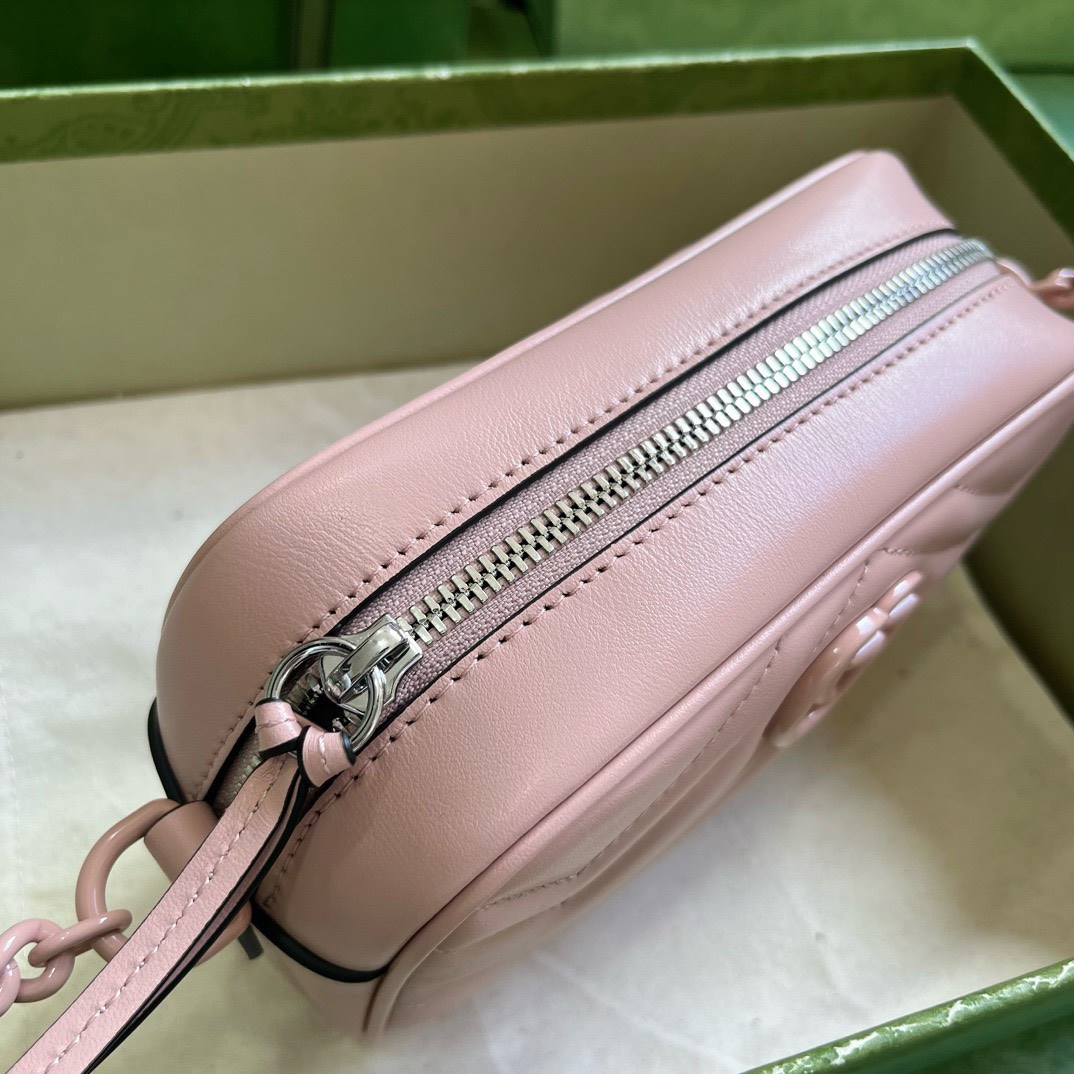 Bagsaaa Gvc*1 Marmont GG Shoulder Bag In Pink - 18x12x6cm