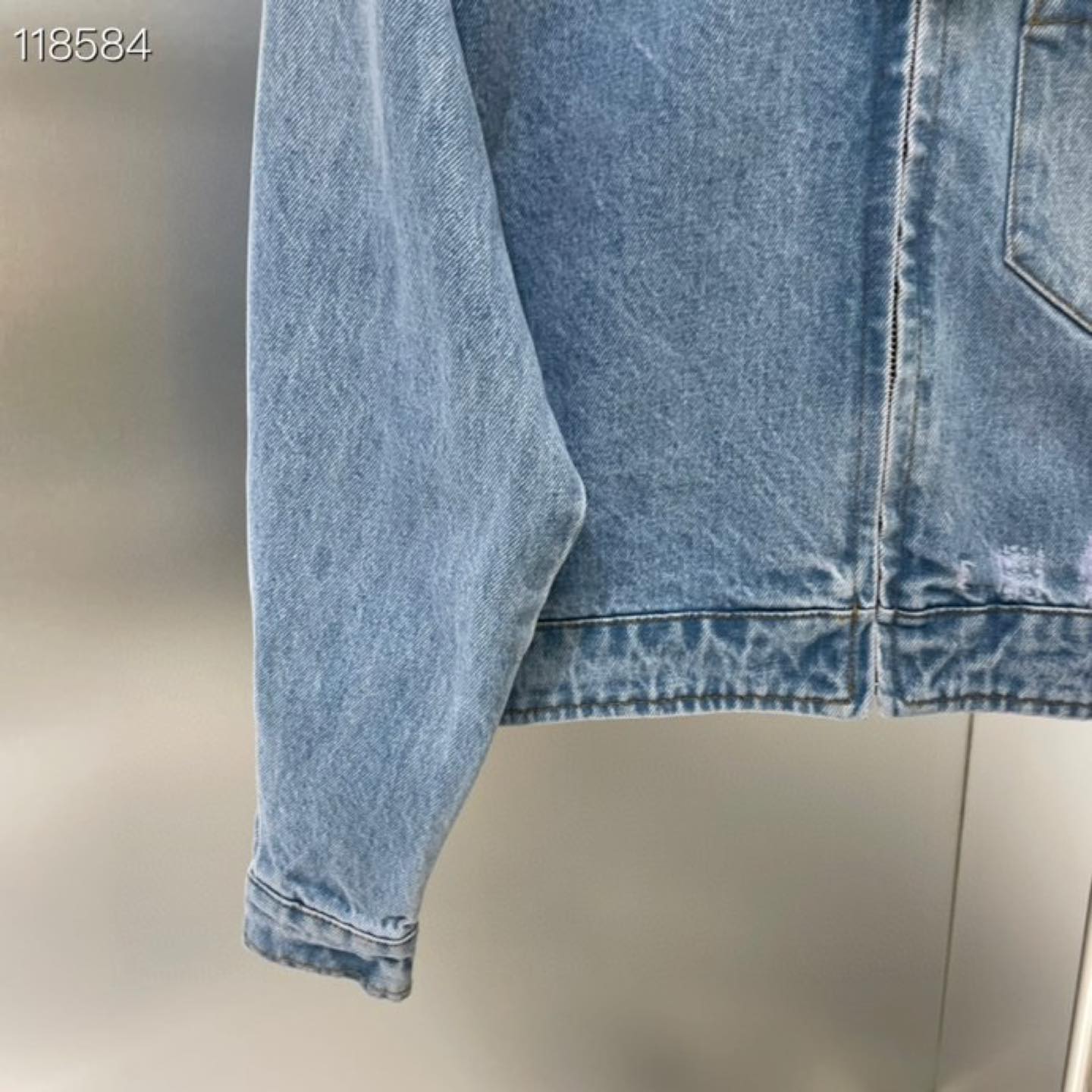 Bagsaaa Pra*a Cropped Organic Denim Jacket