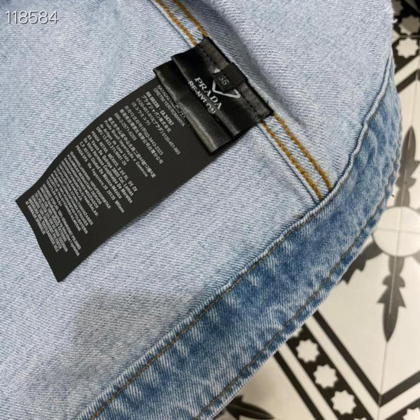 Bagsaaa Pra*a Cropped Organic Denim Jacket