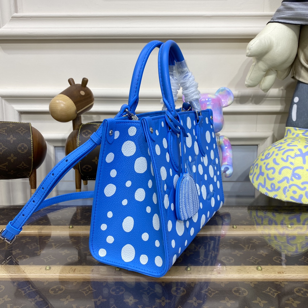Bagsaaa LV x YK OnTheGo PM Blue and White M46424 - 25x19x11.5 cm