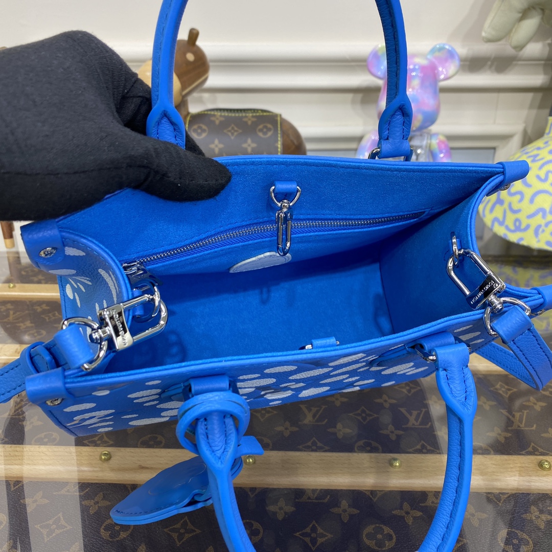 Bagsaaa LV x YK OnTheGo PM Blue and White M46424 - 25x19x11.5 cm