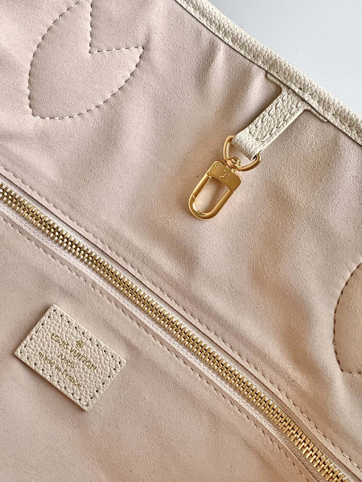 Bagsaaa L0vis Vvtt0n M21579 Neverfull MM Crème Beige / Rose Trianon Pink - 31 x 28 x 14 cm