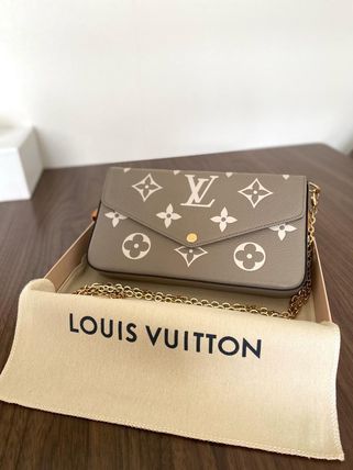 Bagsaaa L0vis Vvtt0n M82610 Félicie Pochette Gray/Cream - 21*12*3cm