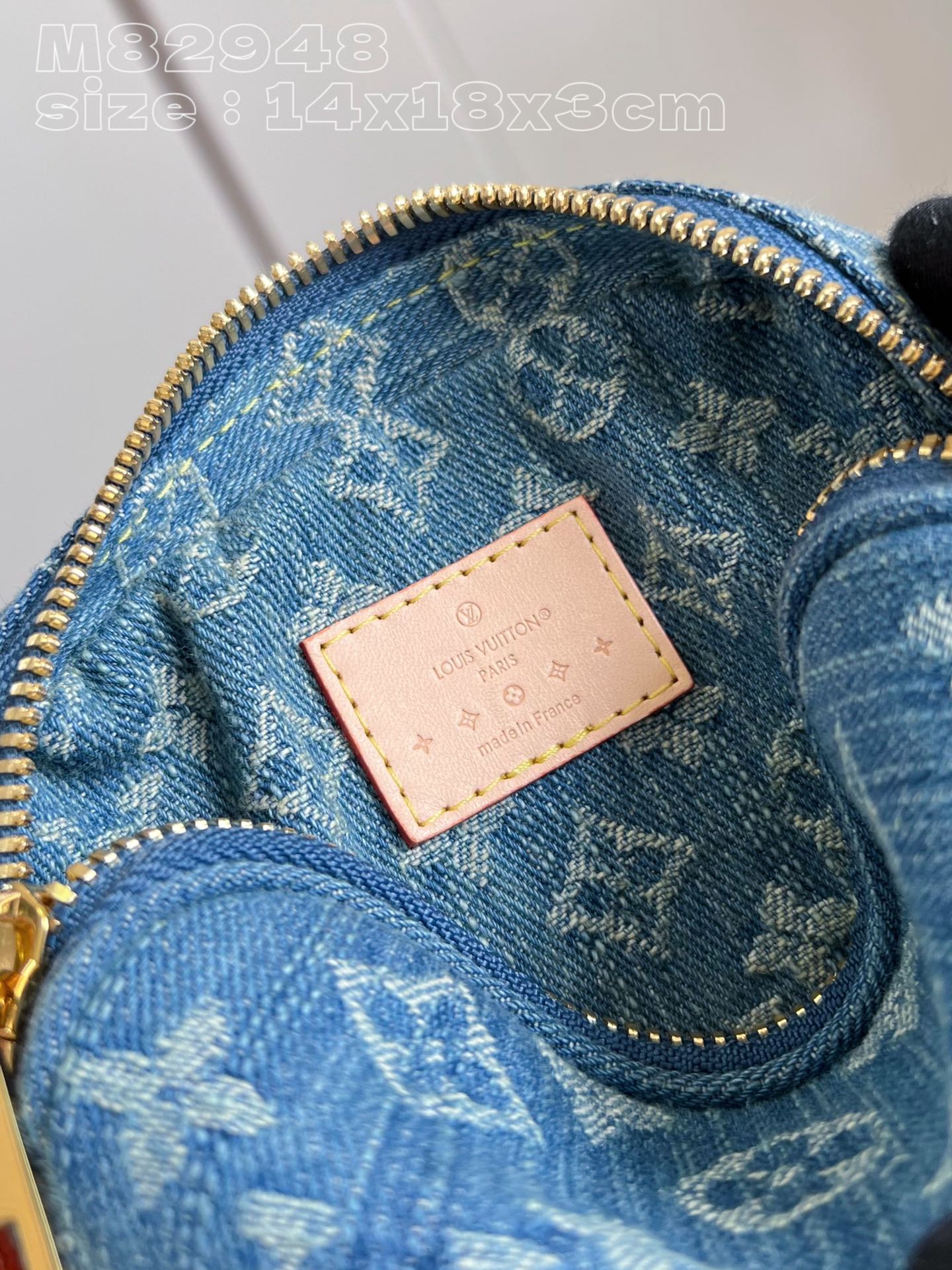 Bagsaaa L0vis Vvtt0n M82948 Fairfax Pochette Denim Blue - 14 x 18 x 25 cm