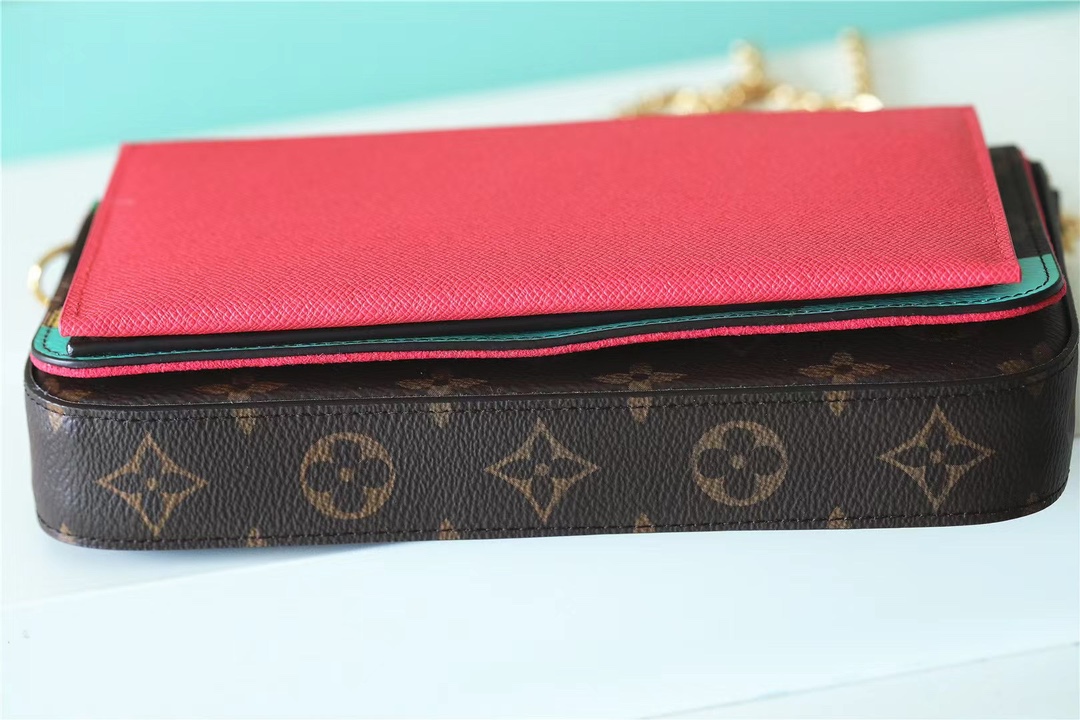 Bagsaaa L0vis Vvtt0n M82627 Félicie Pochette Dragon Fruit Pink - 21 x 12 x 3 cm