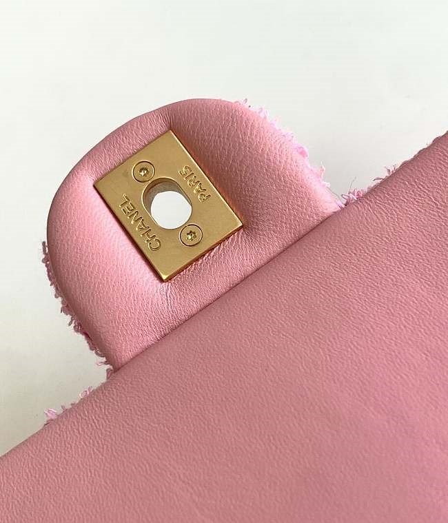 Bagsaaa Ch**el Mini Flap Bag AS4385 Pink Tweed - 12.5 × 17 × 5 cm