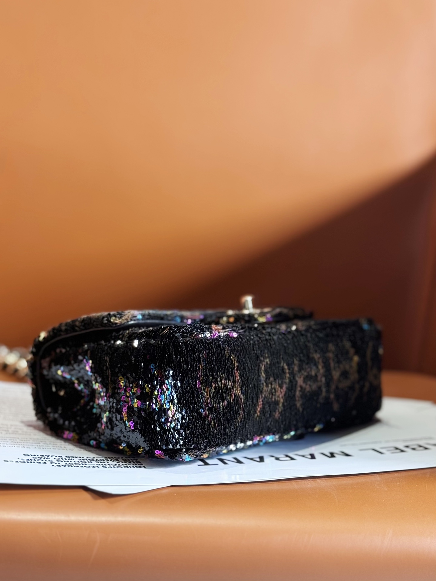 Bagsaaa Ch**el Evening Bag AS4297 Black & Multicolor - 13 × 21 × 8 cm